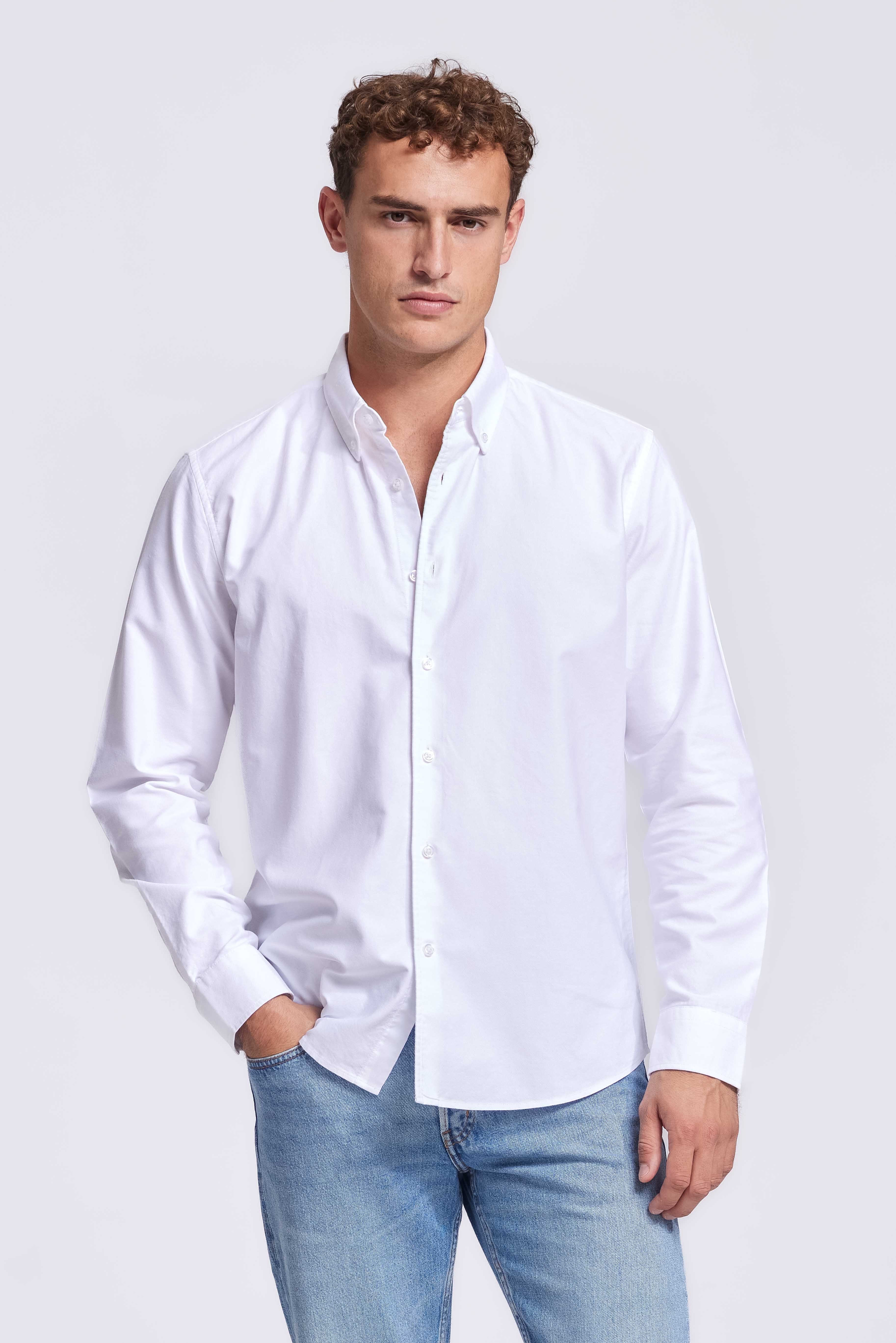Wit Button Down Overhemd