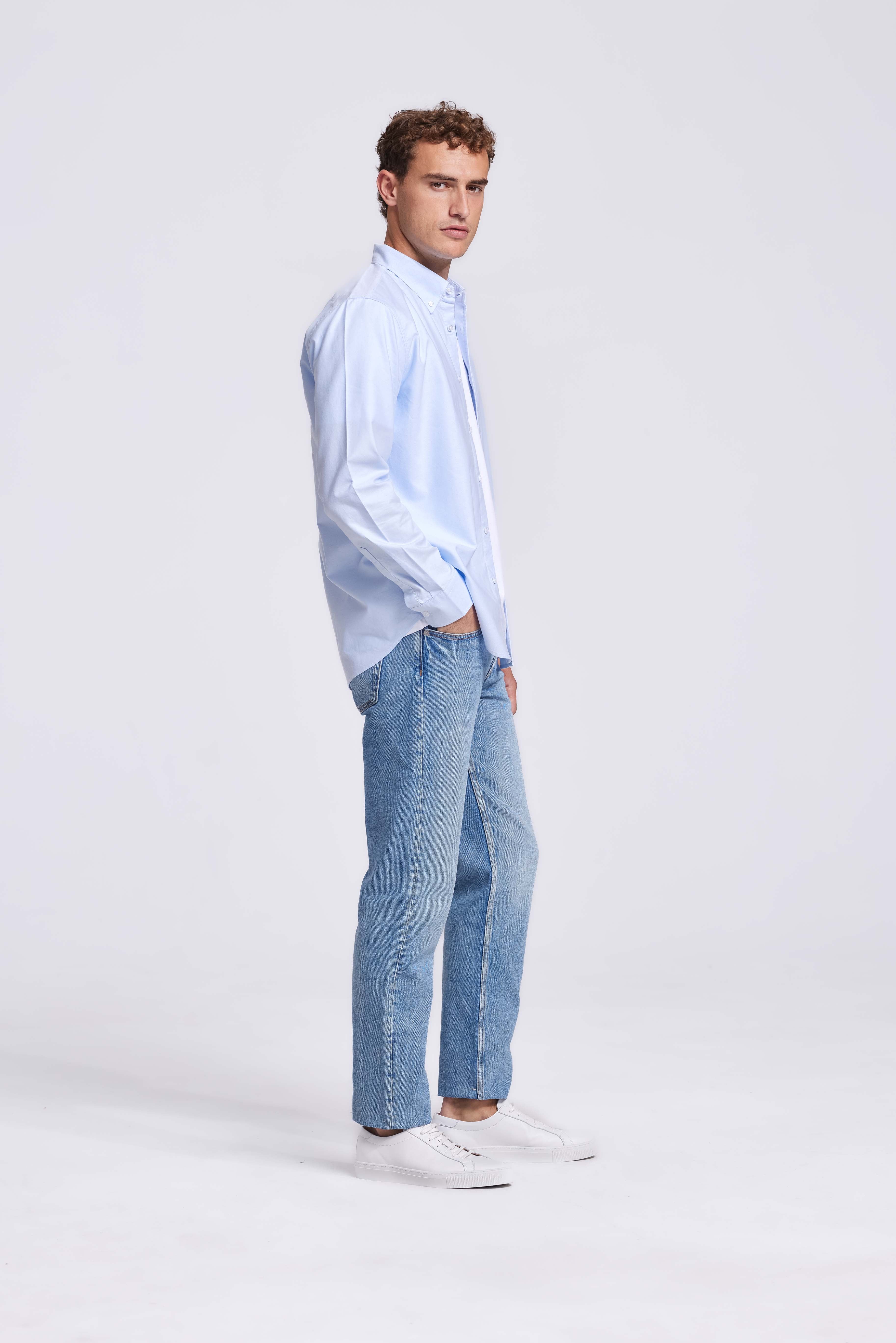 Lichtblauw Button-Down Overhemd 