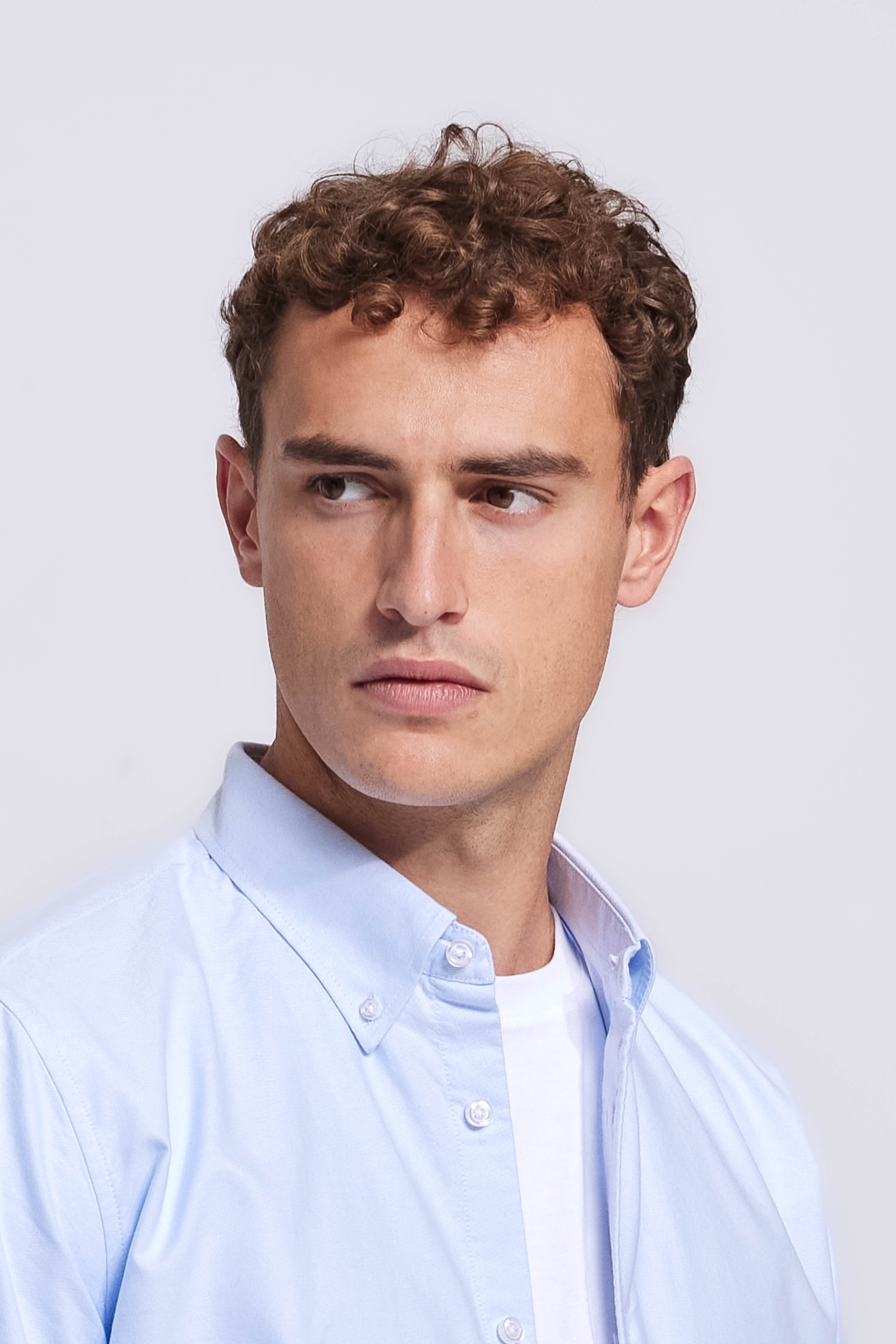 Lichtblauw Button-Down Overhemd 