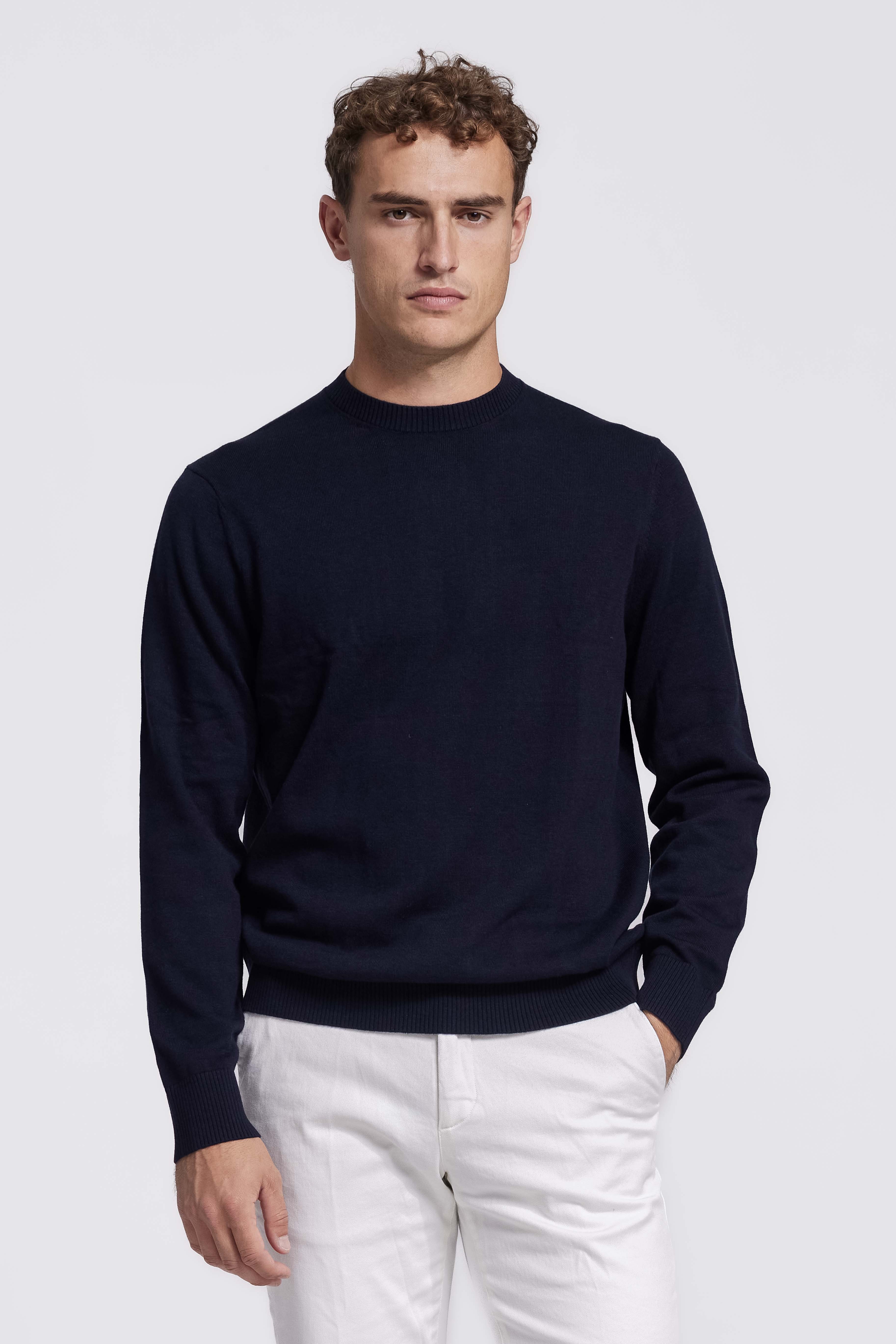 Rundhalsausschnitt, Dunkelblau