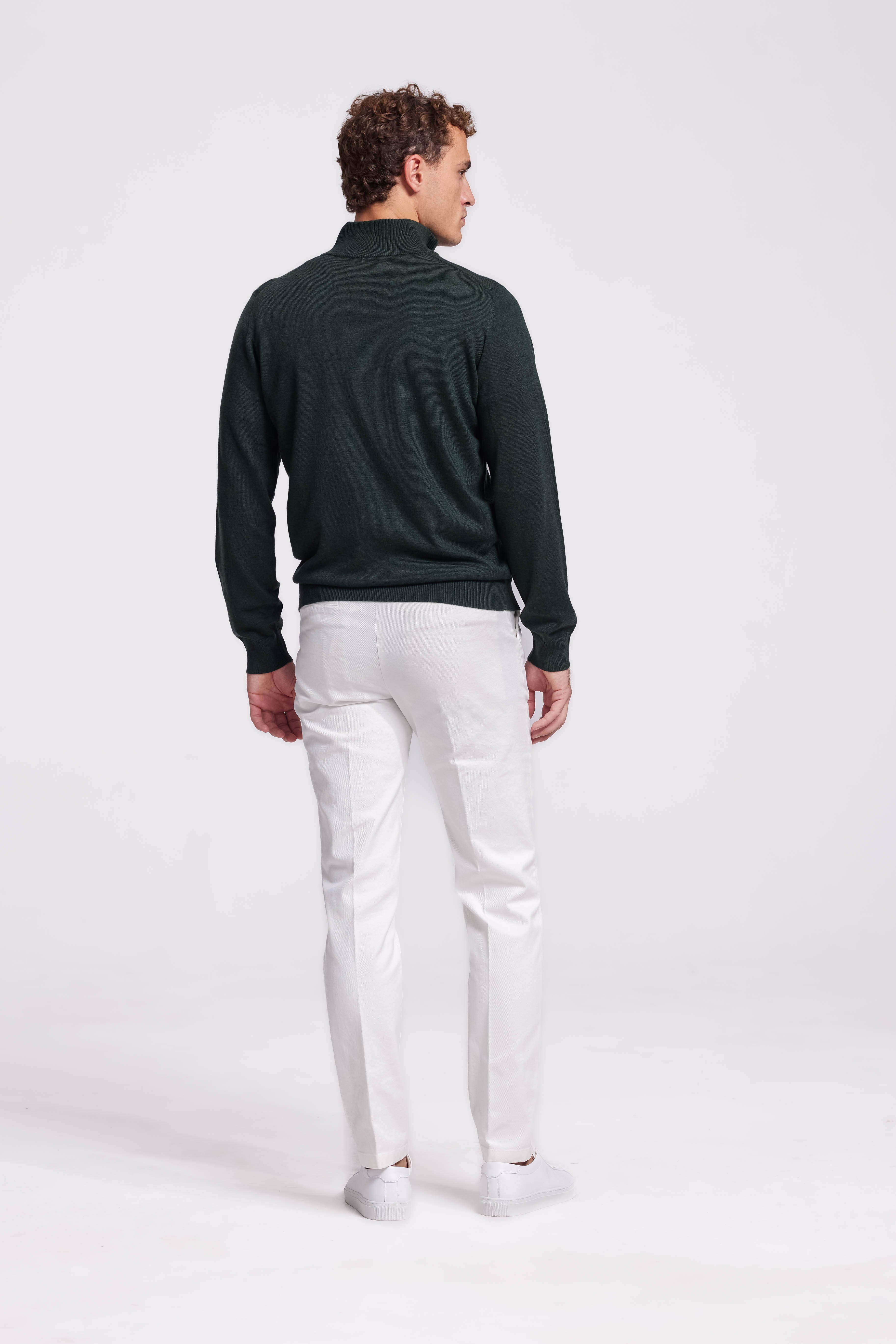 Quarter-zip Green Sweater