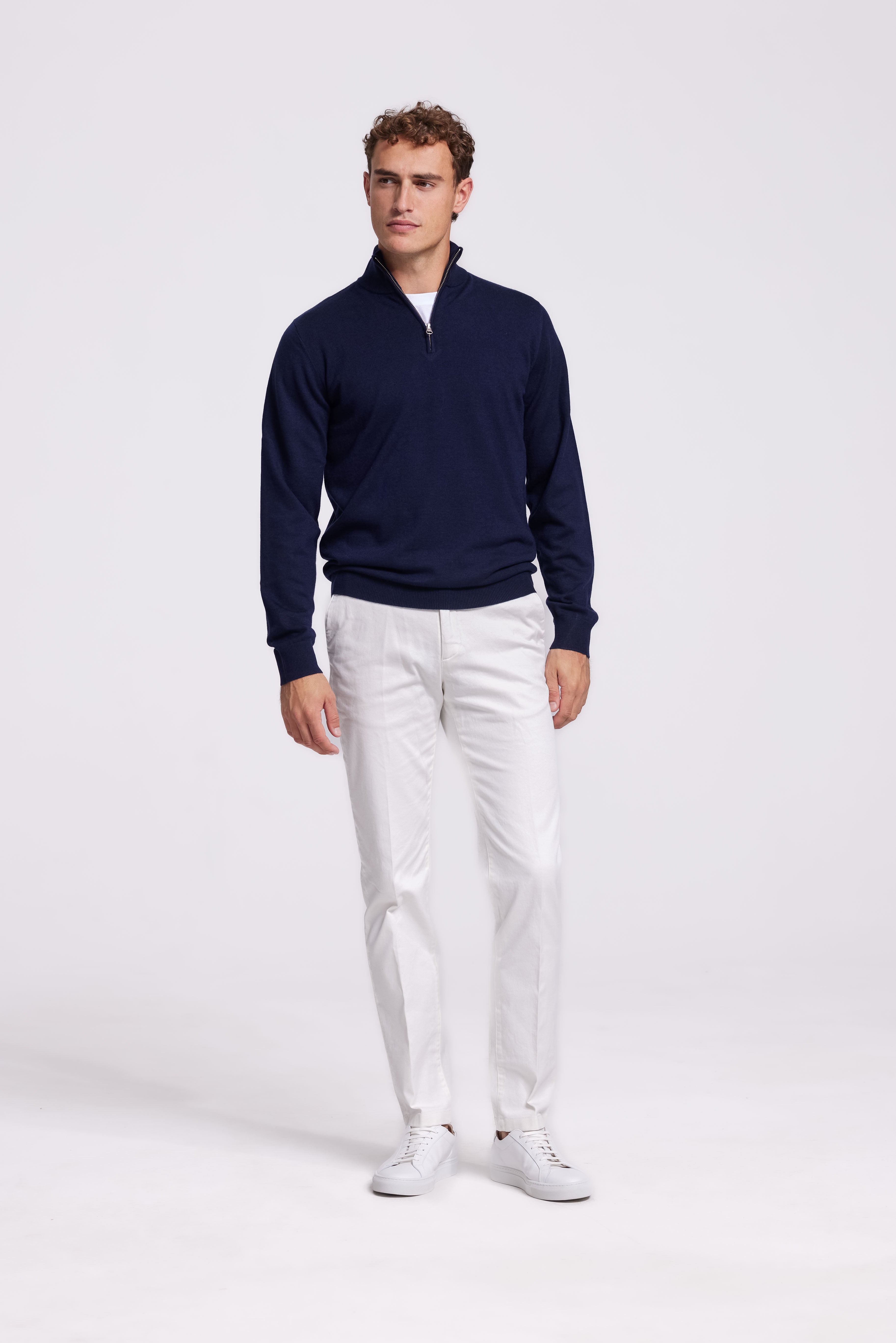 Quarter-zip Dark Blue Sweater