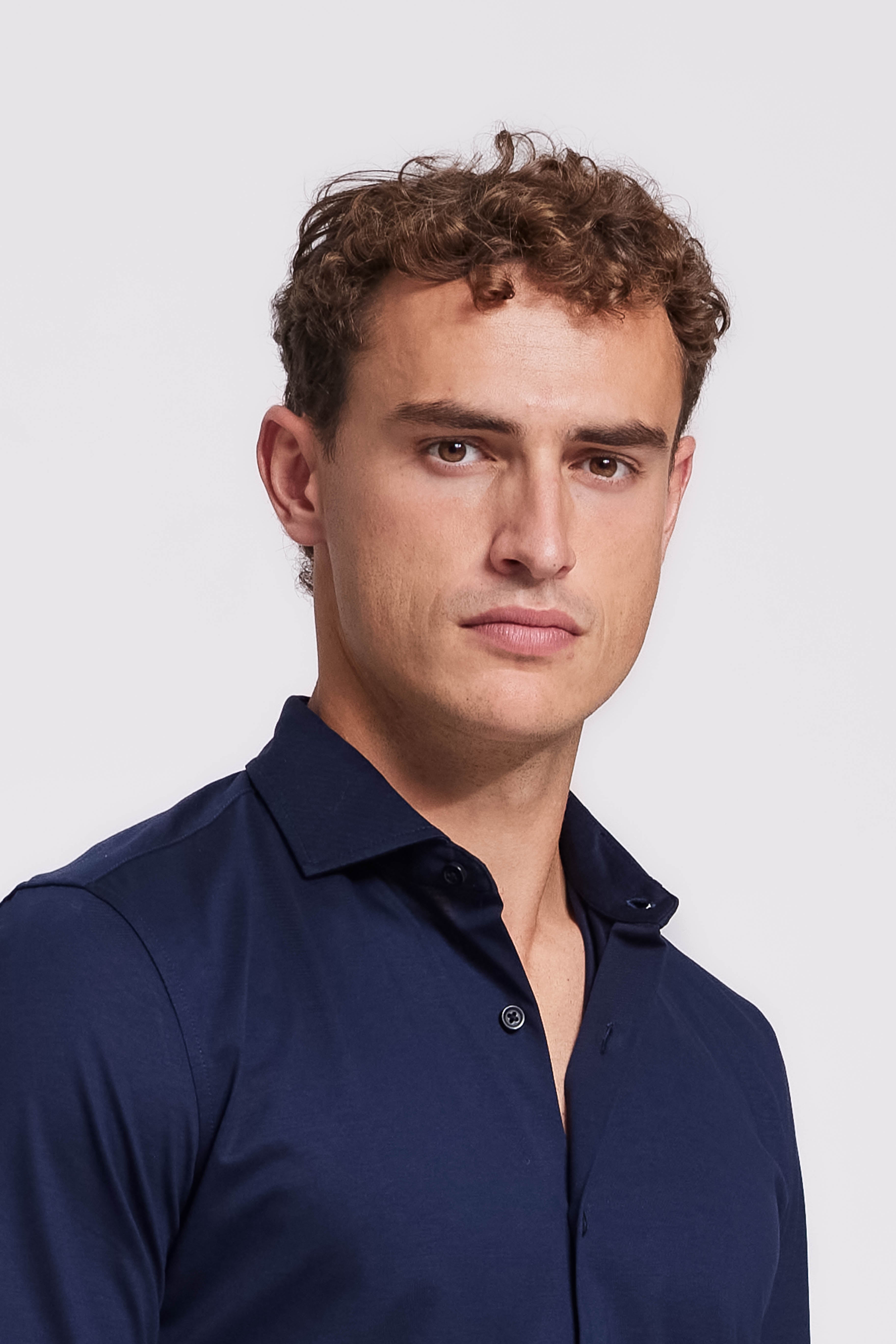 Dark Blue Stretch Shirt for men | NØLSON - NØLSON