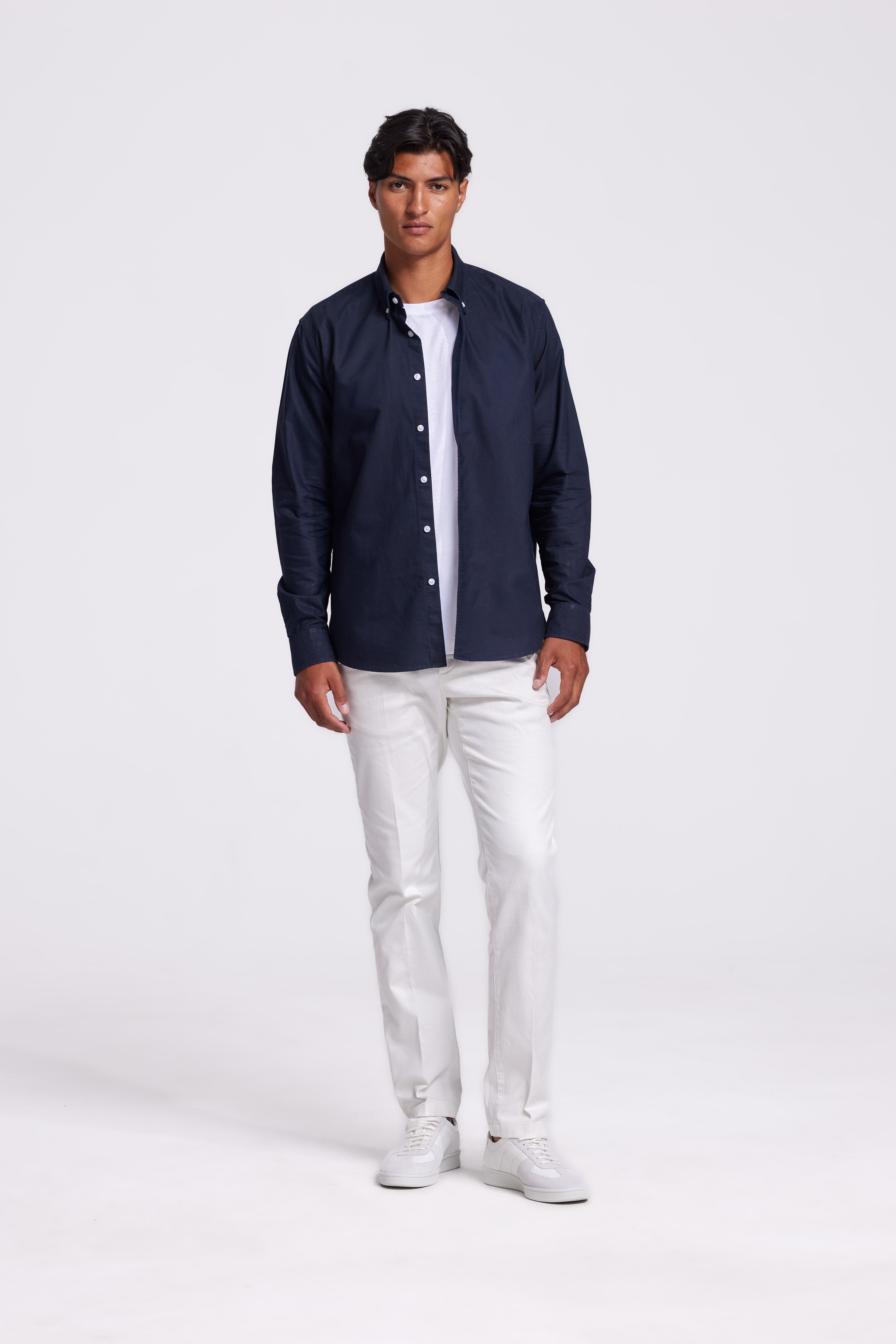 Donkerblauw Button Down Overhemd