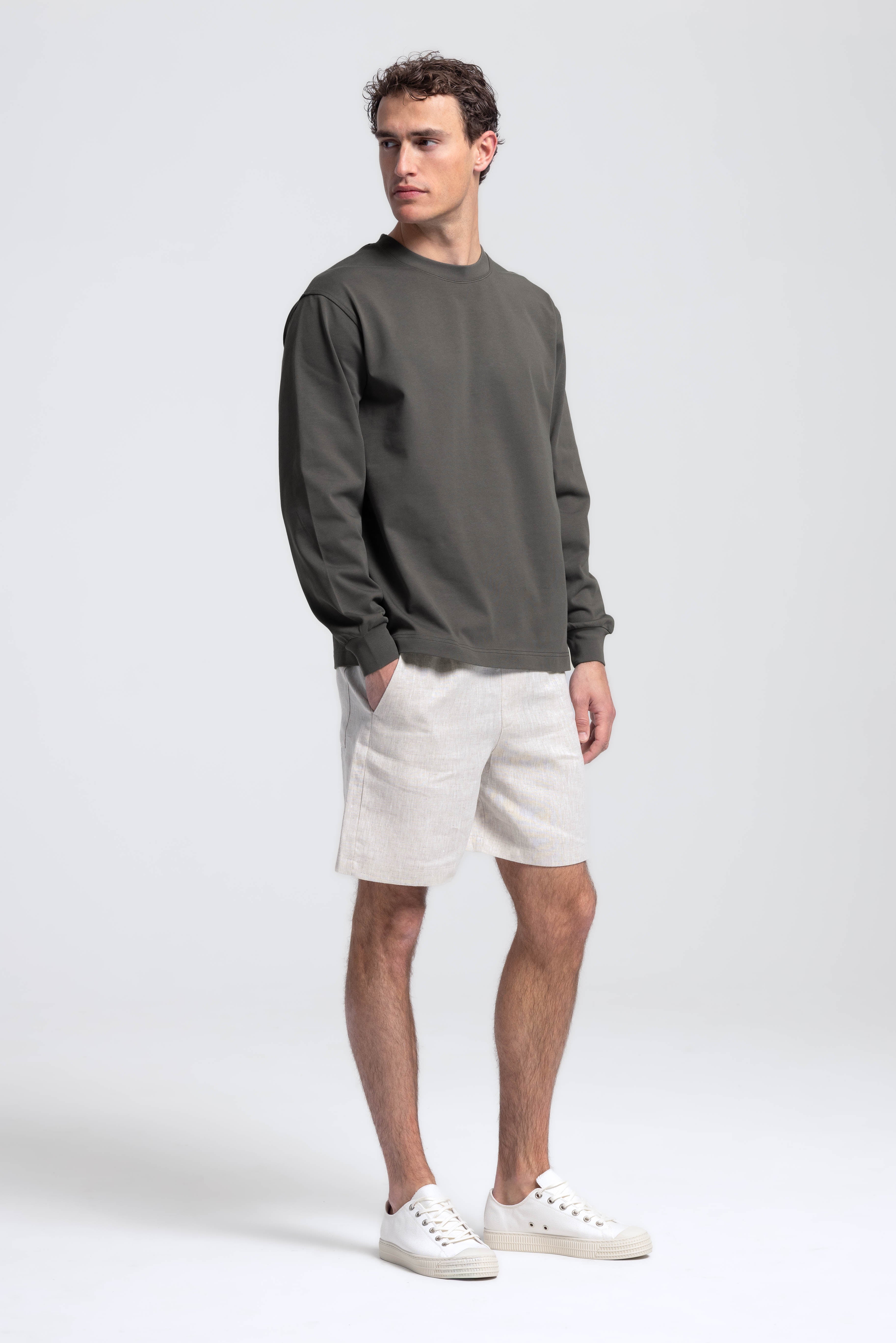 Heavyweight Longsleeve T-Shirt - Donkergroen