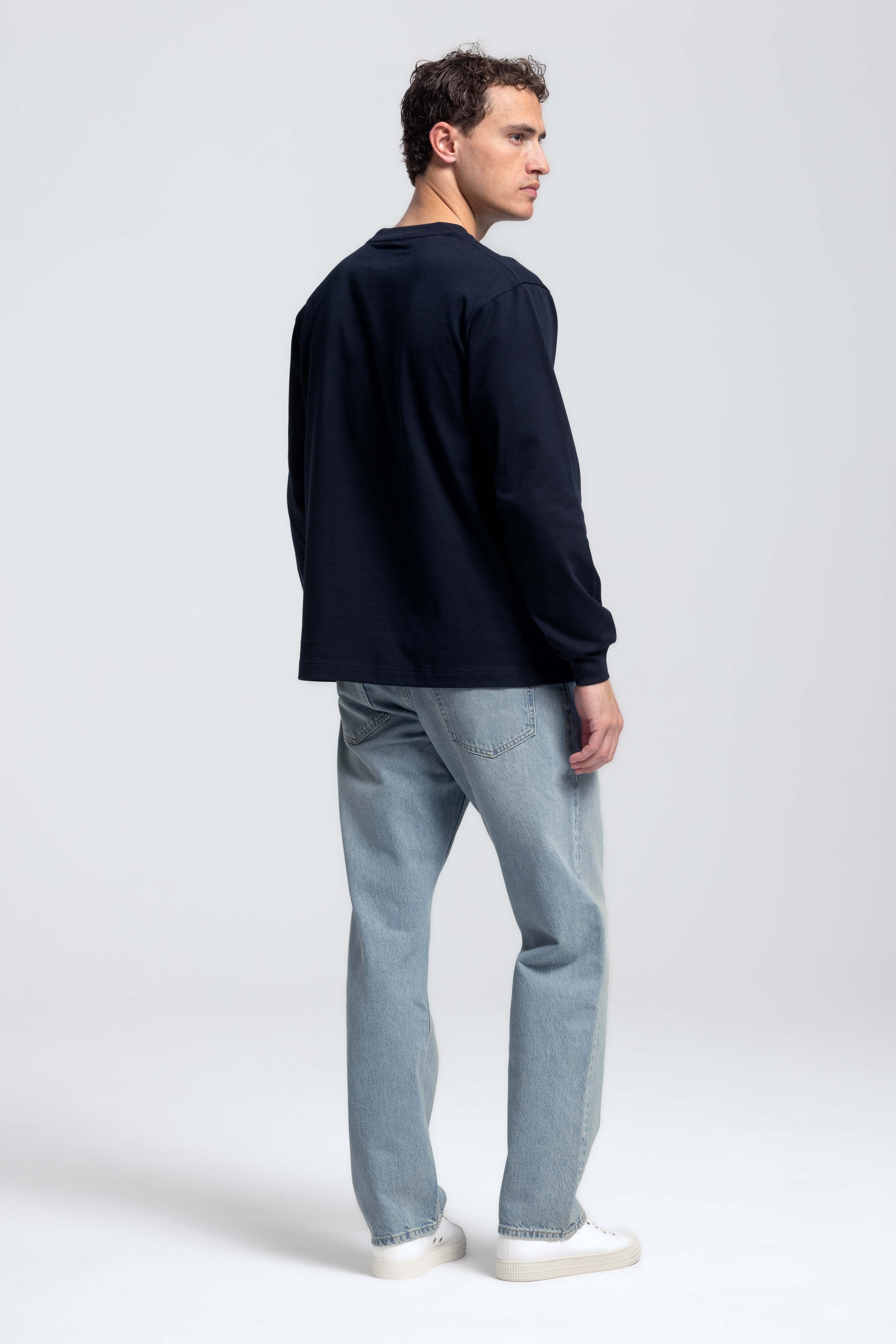 Heavyweight Longsleeve T-Shirt - Donkerblauw