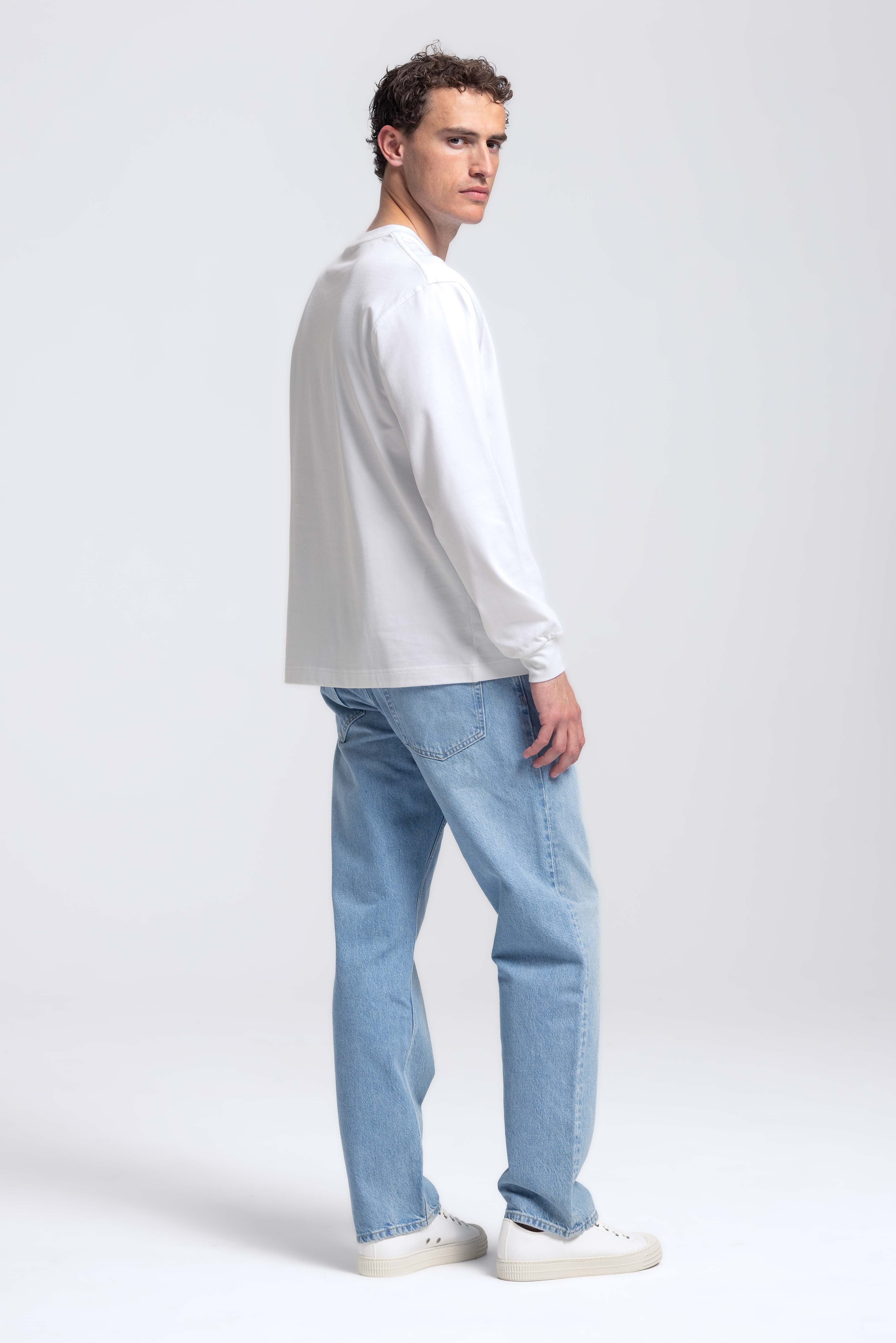 Heavyweight T-shirt met lange mouwen - Wit