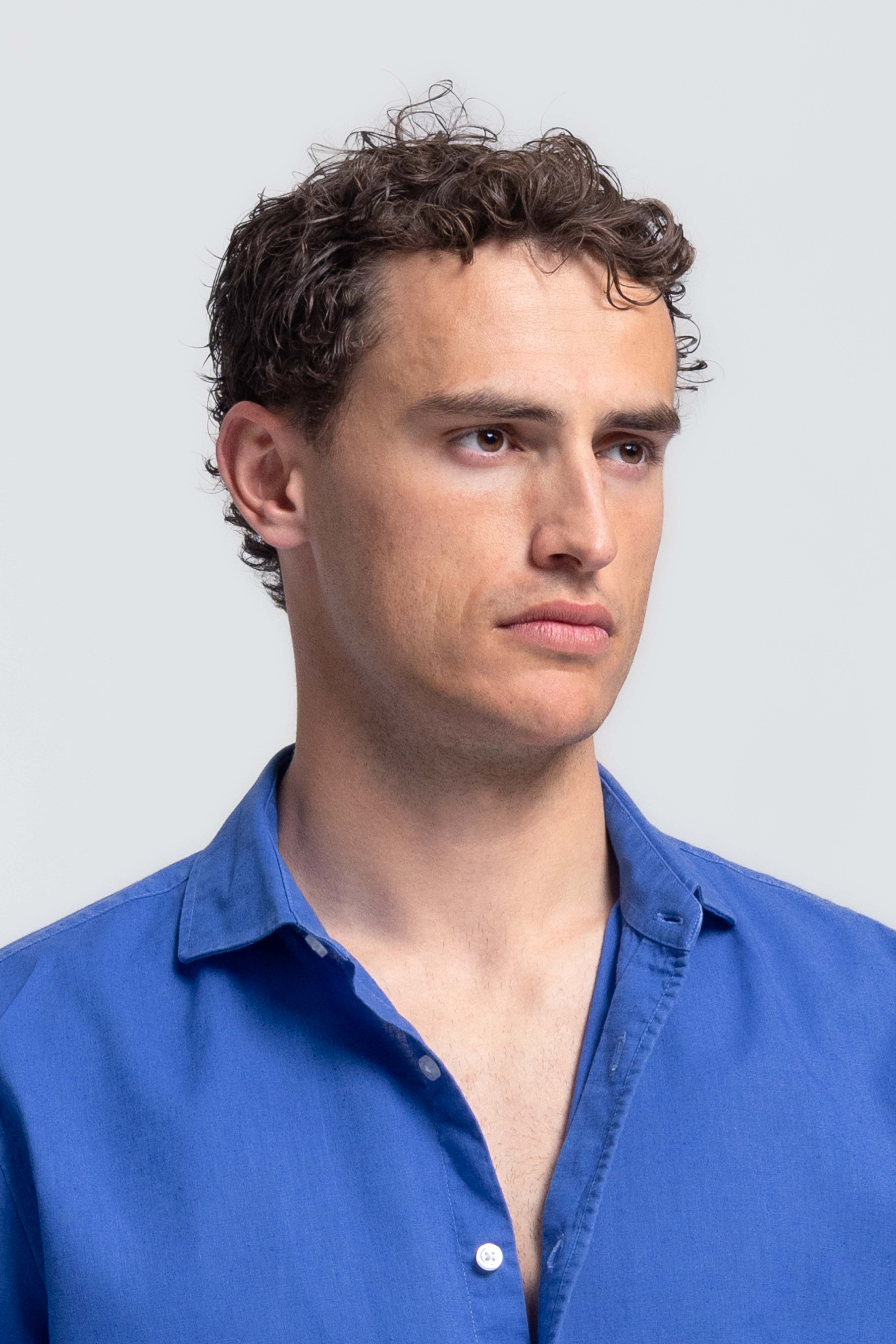 Linen Shirt Lindo Kobalt Blue