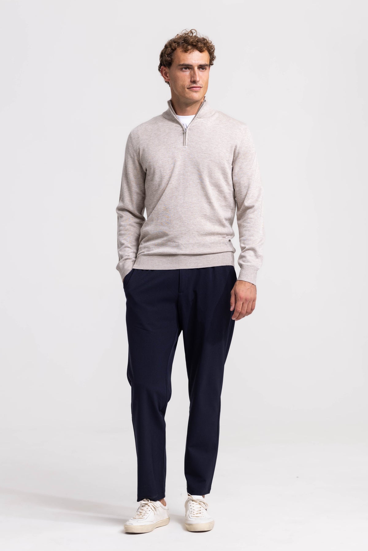 Quarter-zip - Beige
