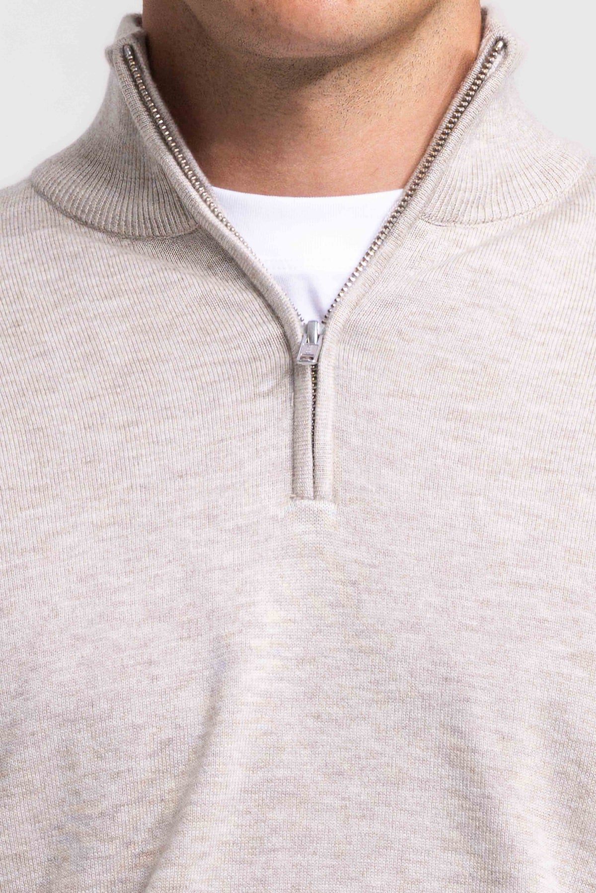Quarter-zip - Beige