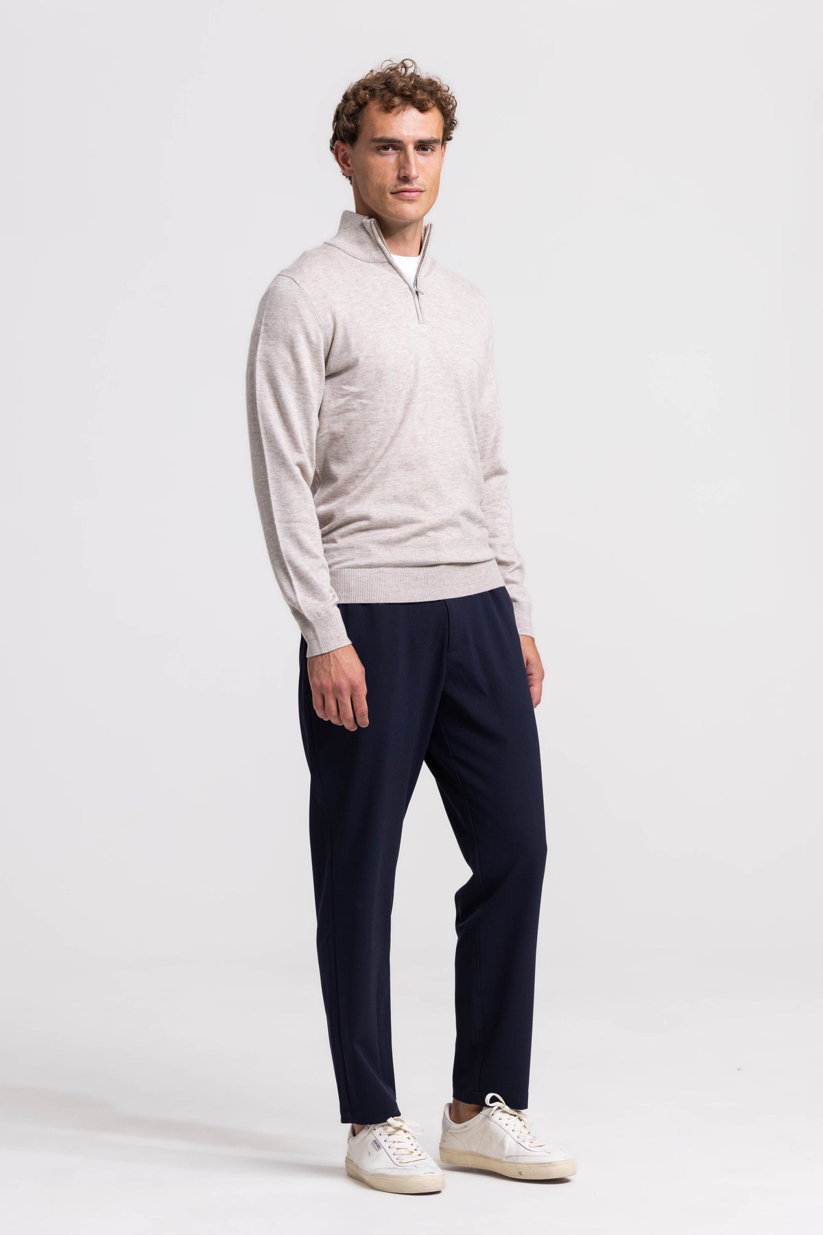 Quarter-zip - Beige