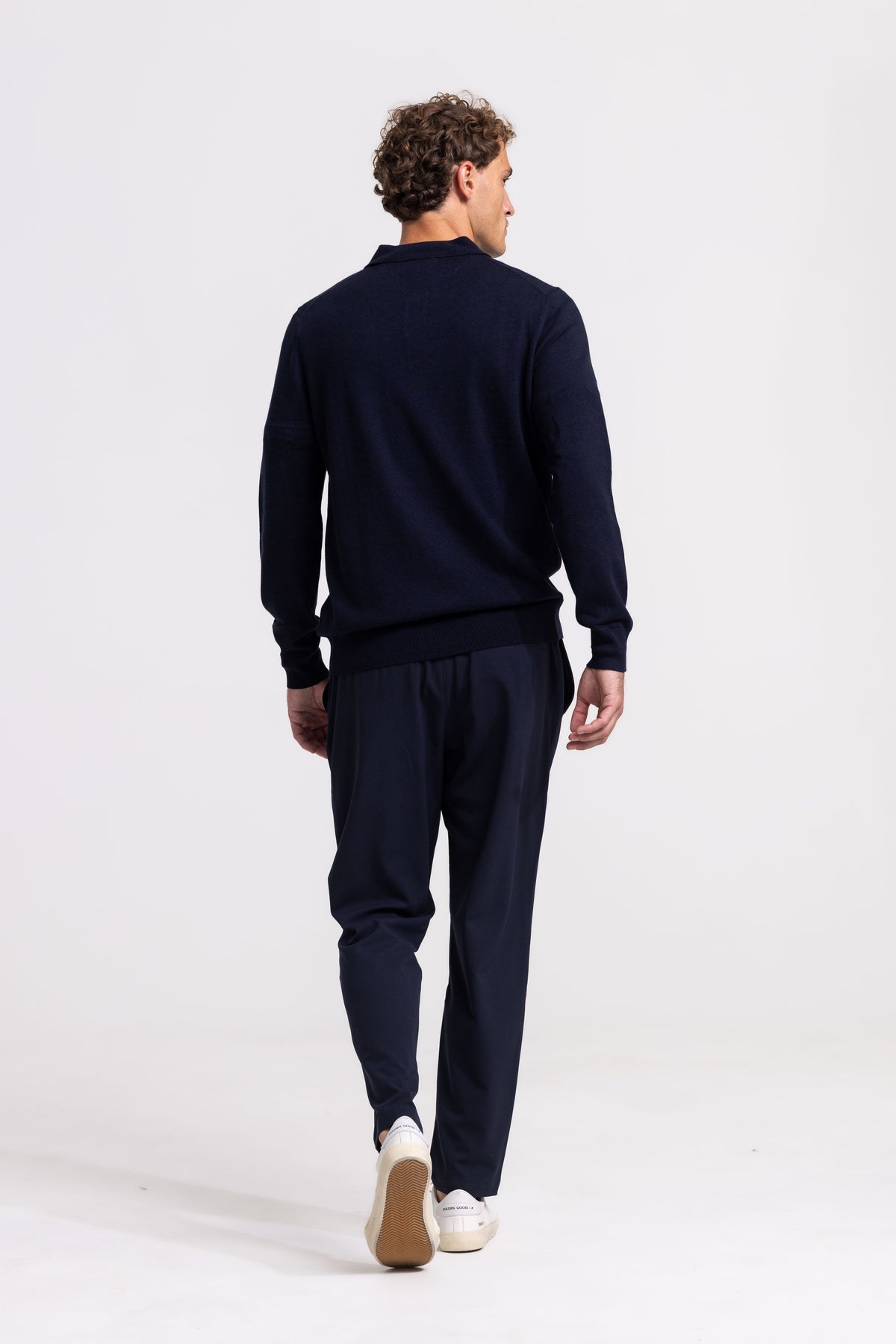 Knitted Polo - Dark Blue