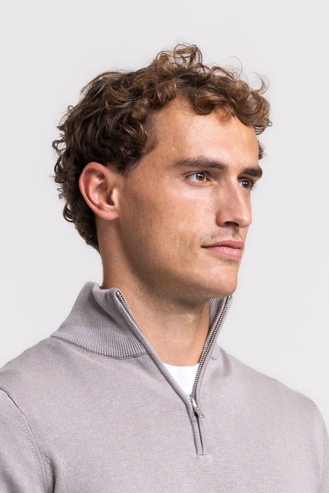Quarter-Zip - Taupe