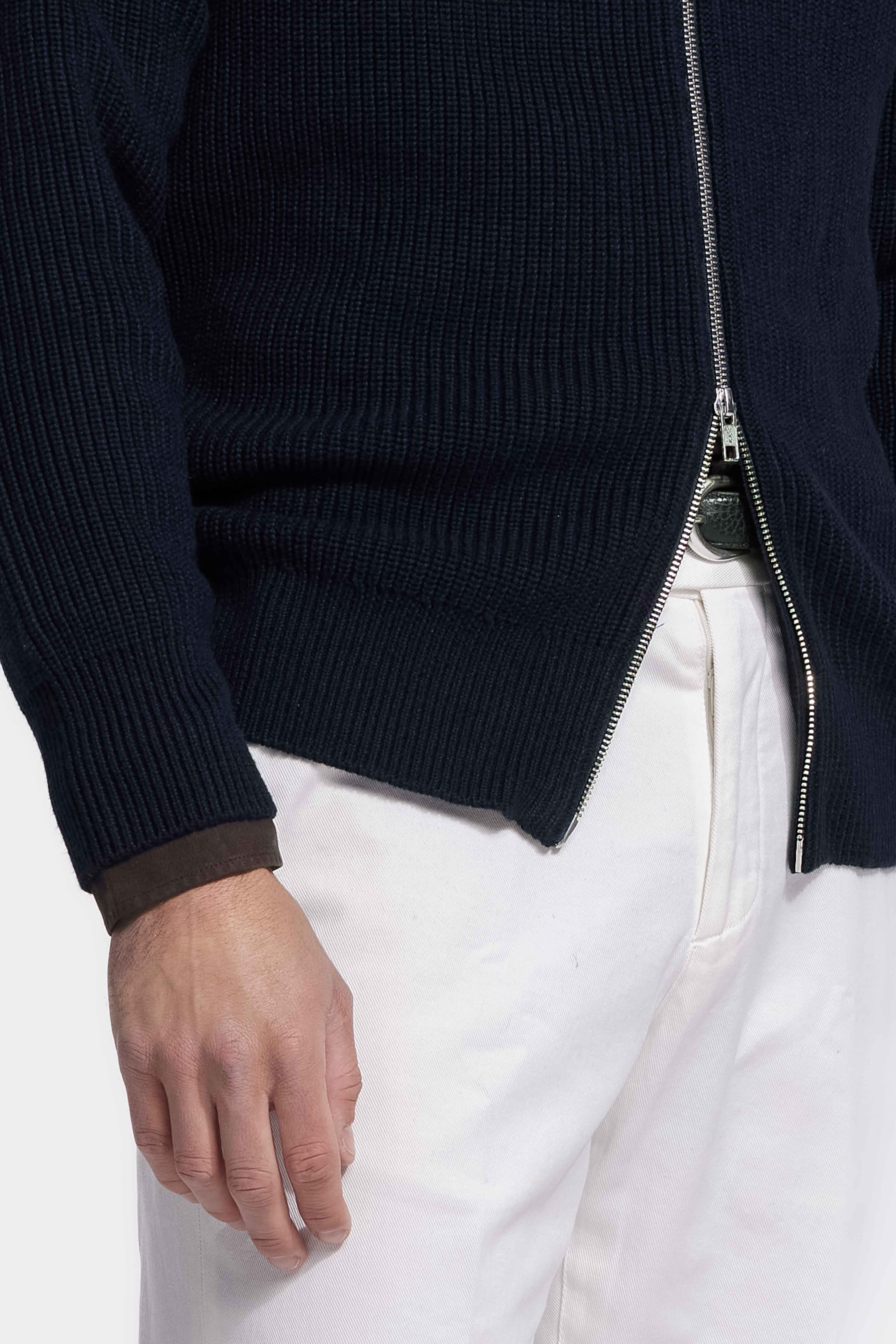 Donkerblauw rib vest