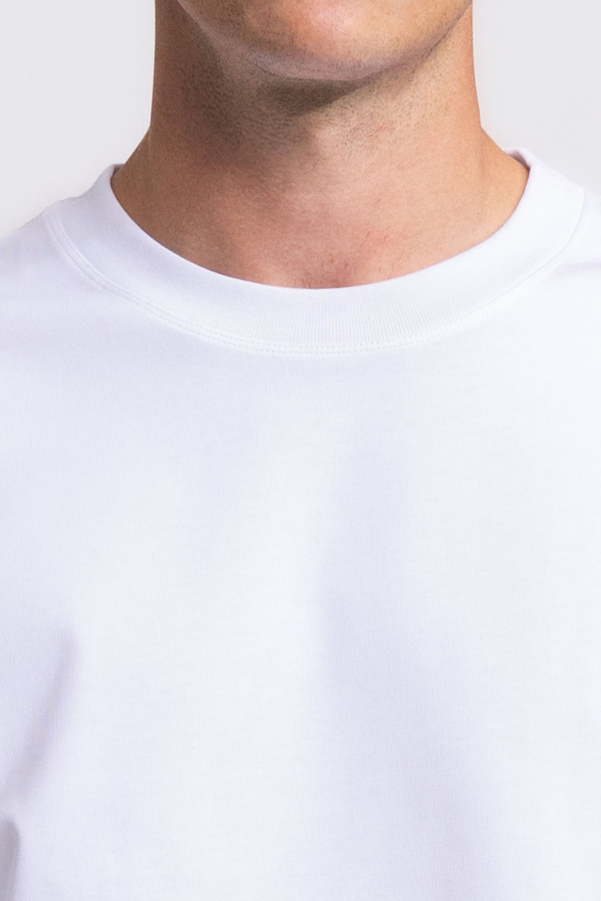 Schweres Langarm-T-Shirt – Weiß