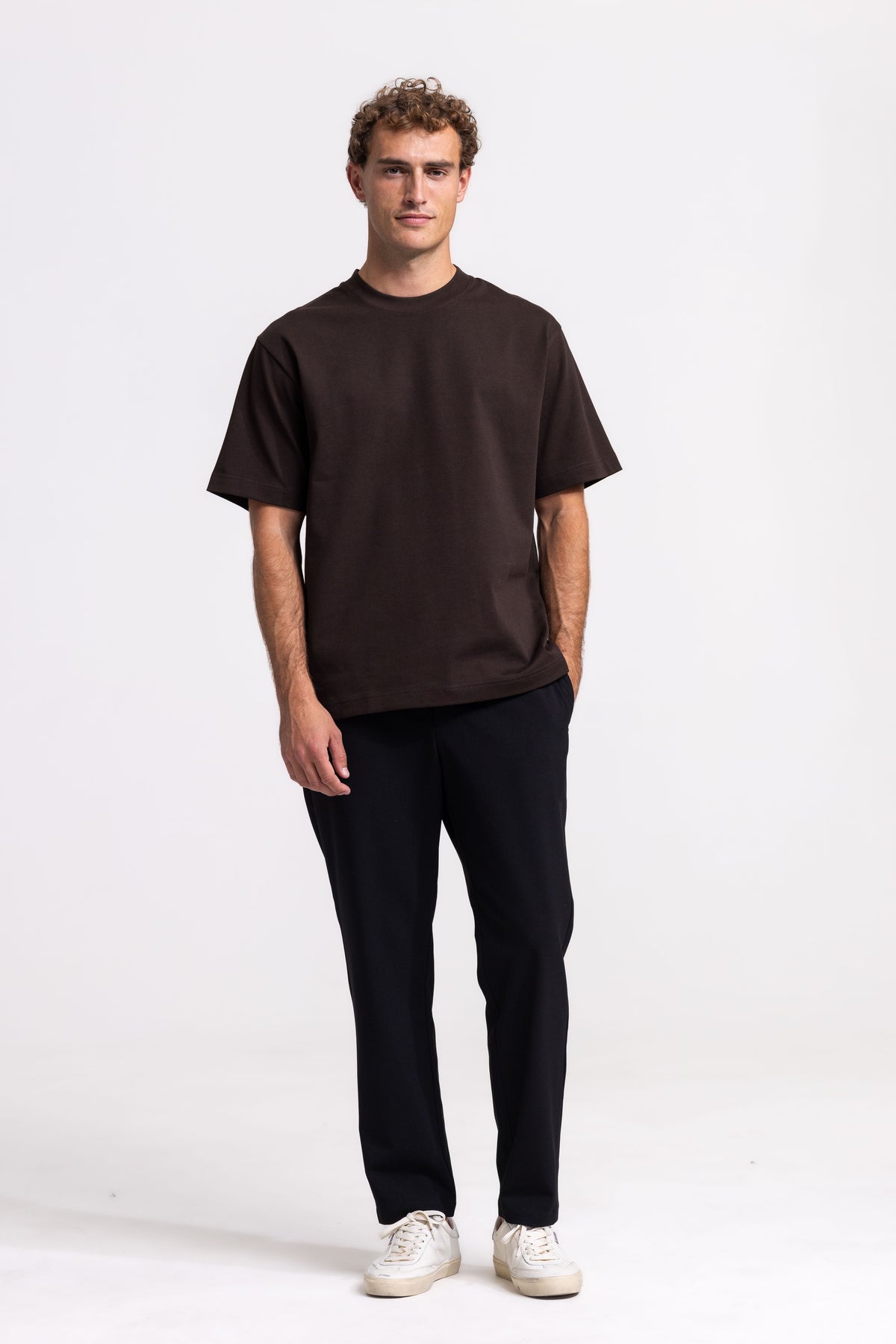 Heavyweight T-shirt - Donkerbruin
