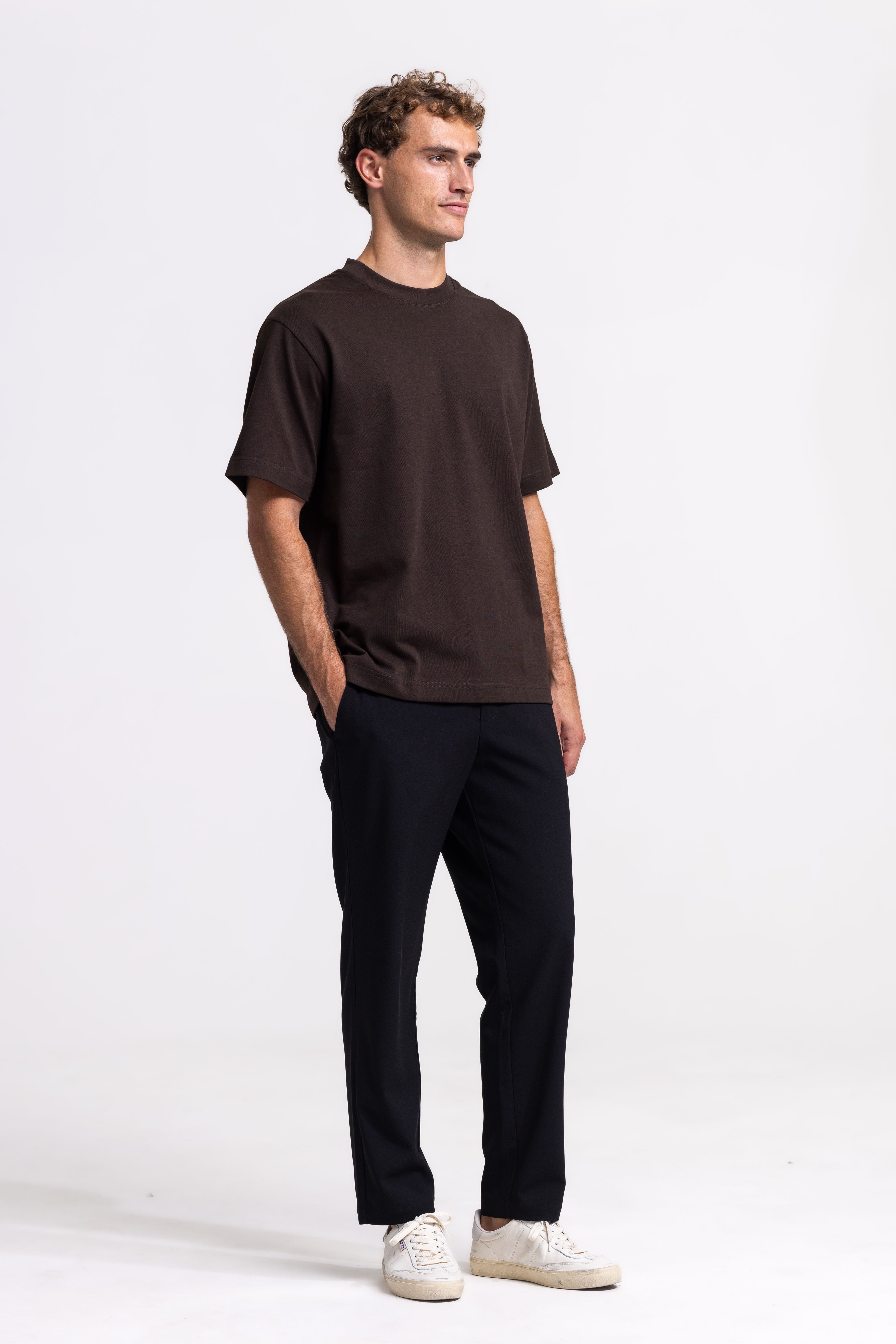 Heavyweight T-shirt - Donkerbruin