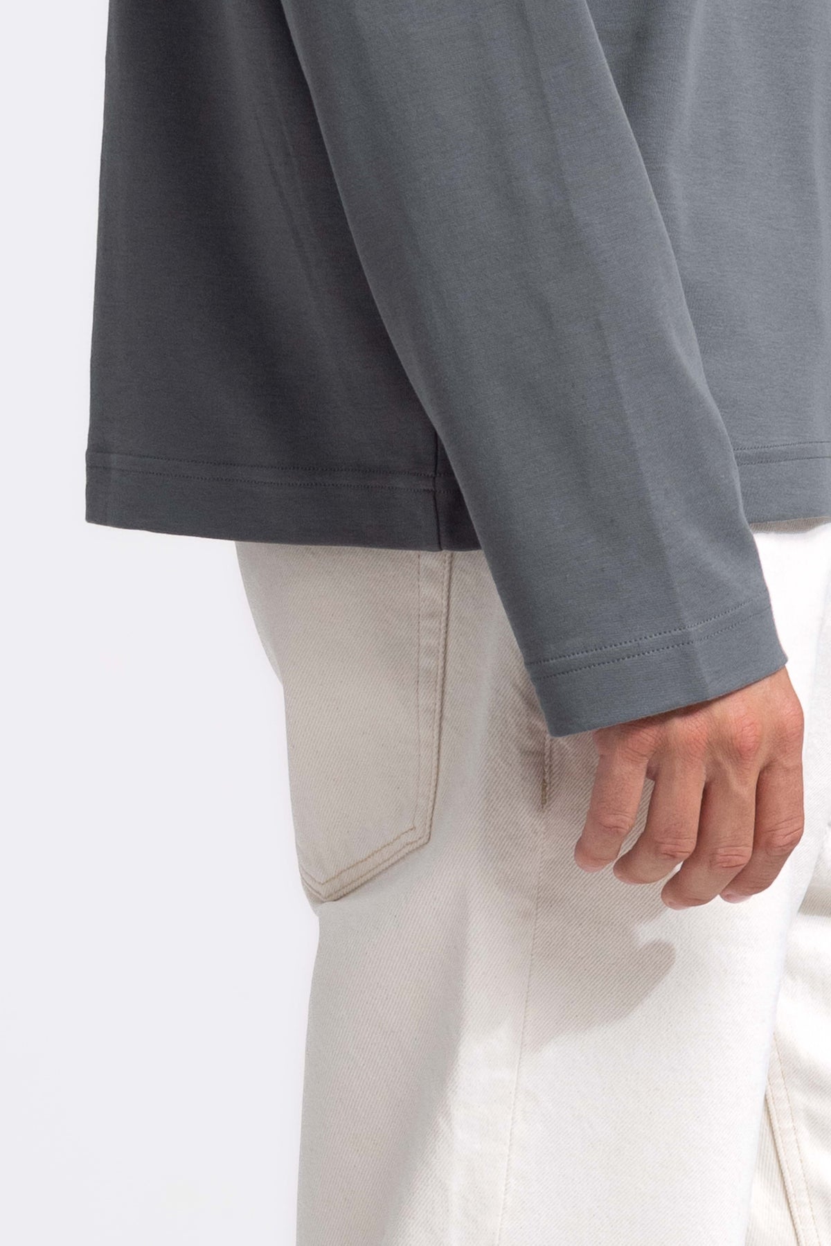 Signature Interlock T-shirt Longsleeve - Dark Taupe