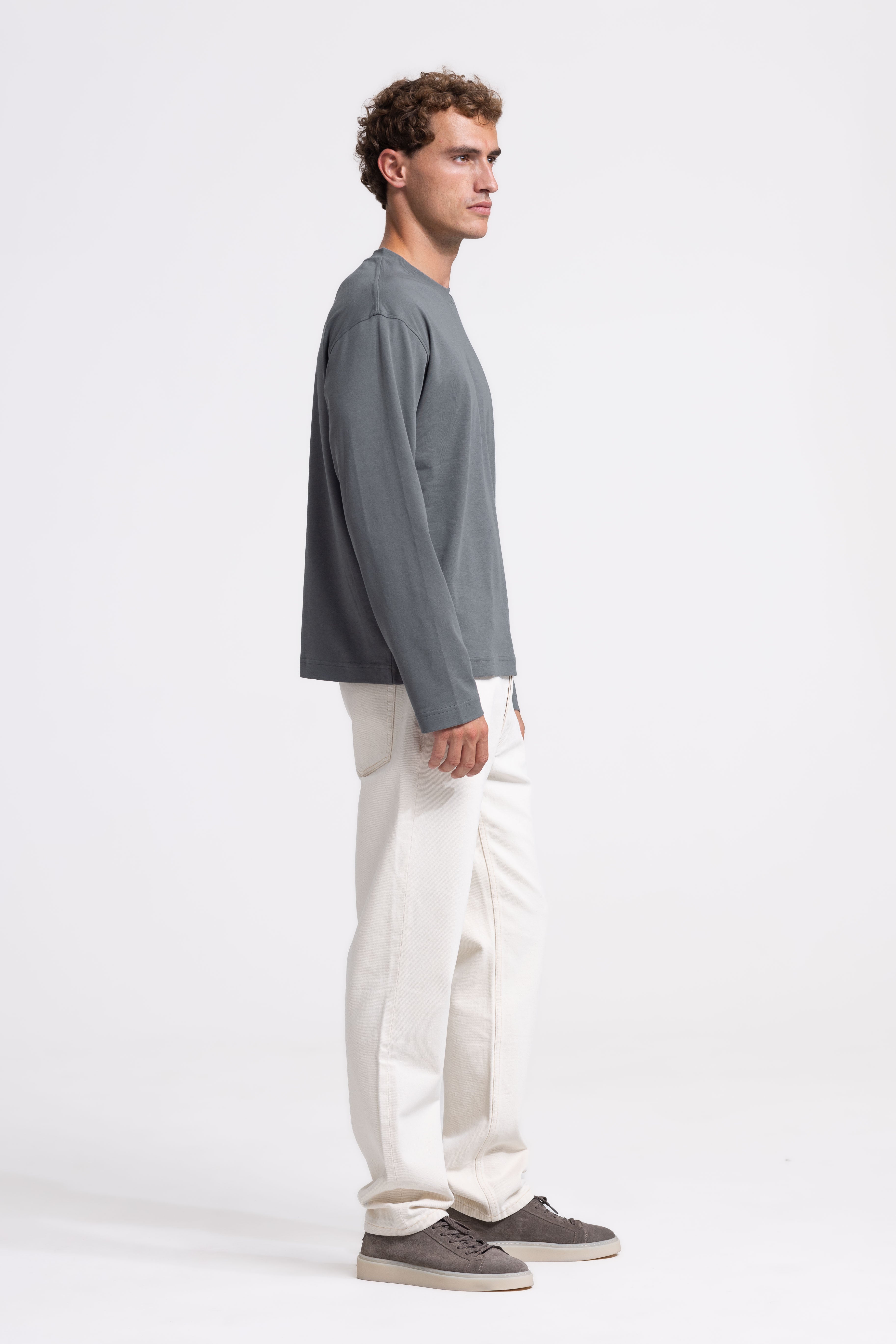 Signature Interlock T-shirt Longsleeve - Dark Taupe