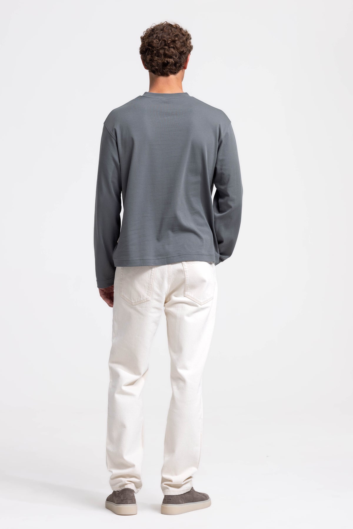 Signature Interlock T-shirt Longsleeve - Dark Taupe