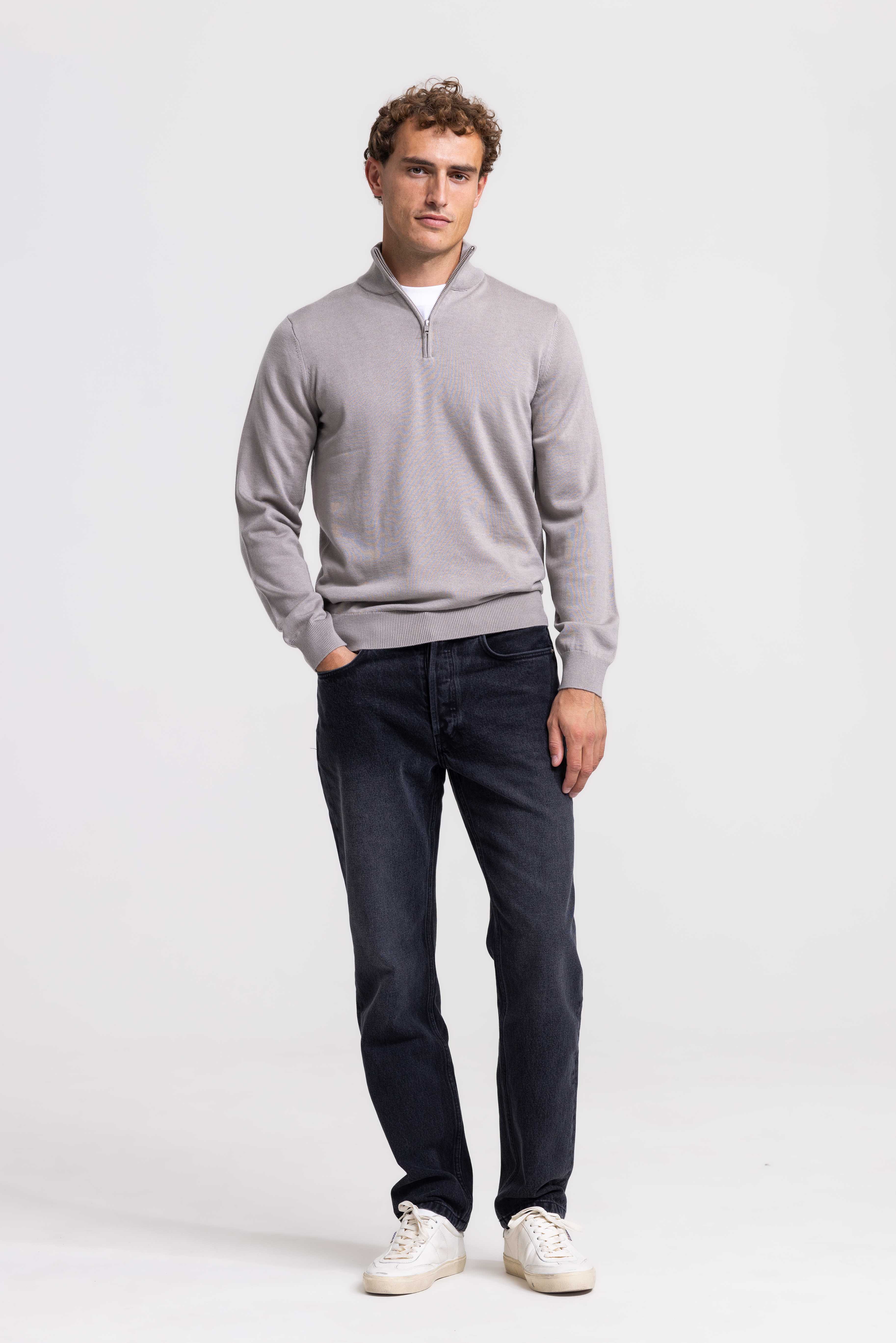 Quarter-zip - Taupe