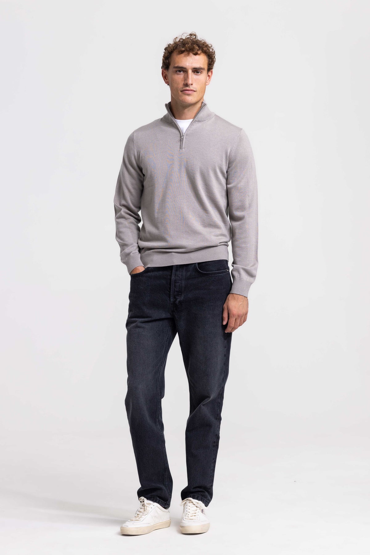 Quarter-zip - Taupe