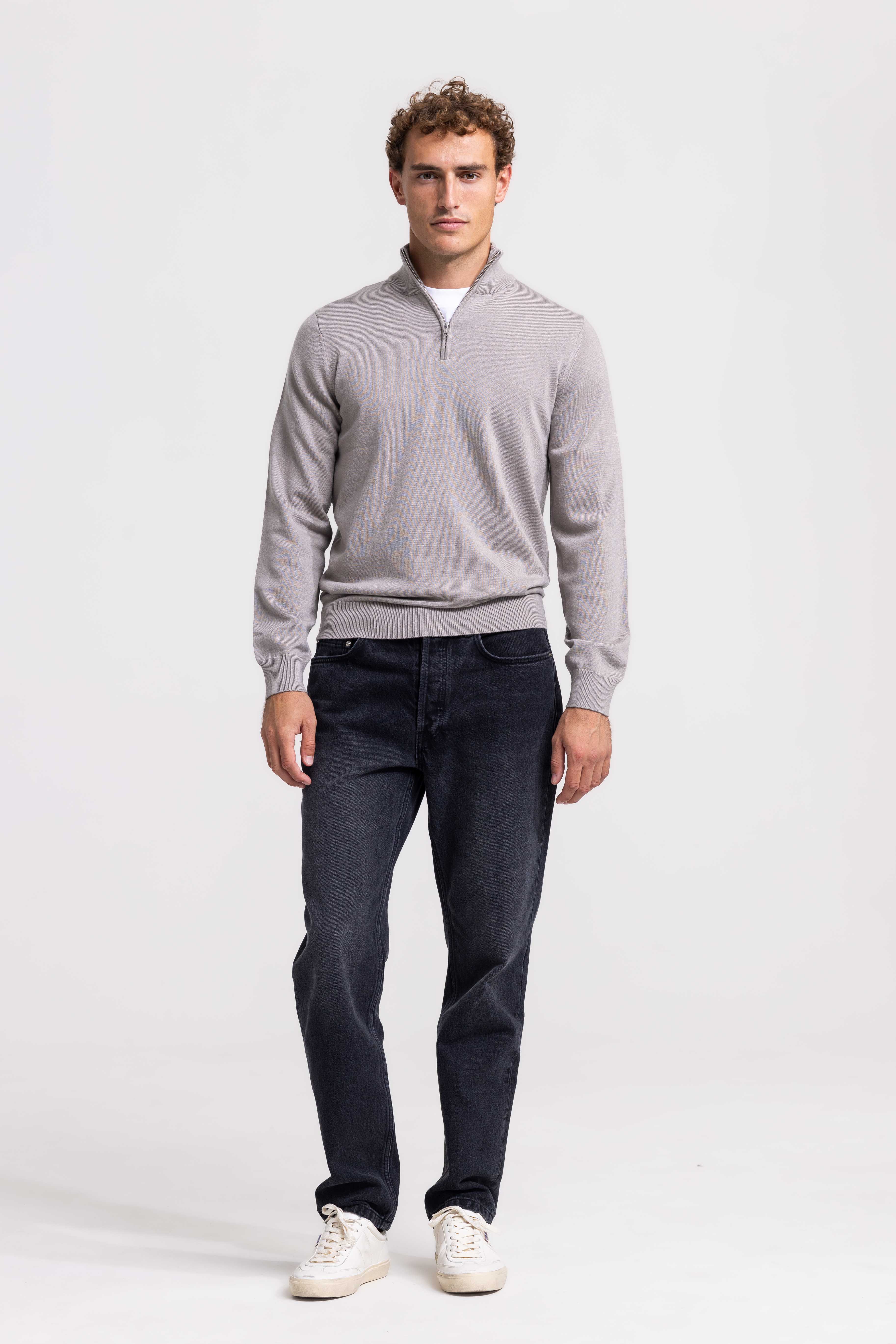 Quarter-zip - Taupe