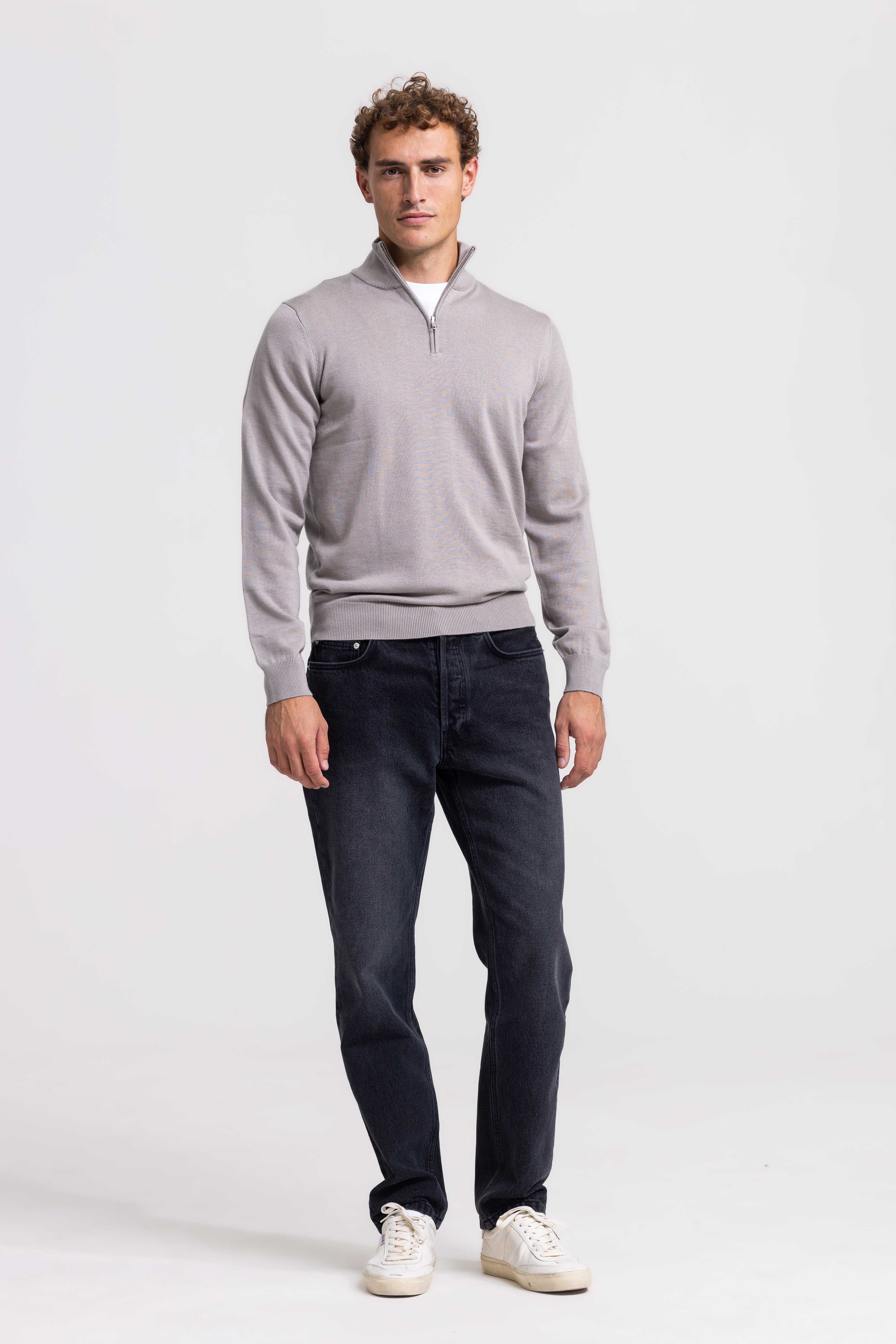 Quarter-zip - Taupe