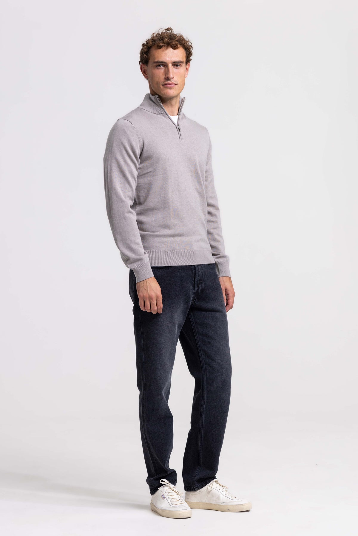 Quarter-zip - Taupe