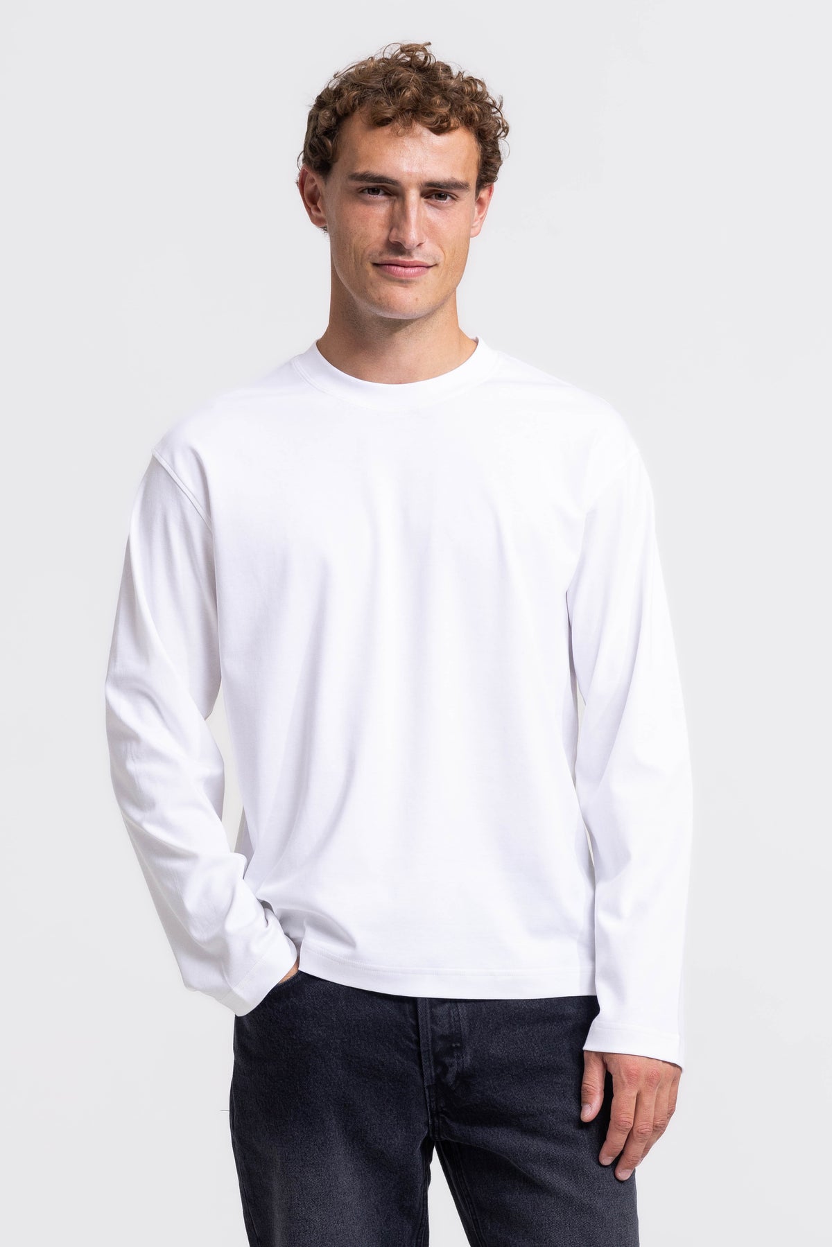 Signature Interlock T-shirt Longsleeve - White