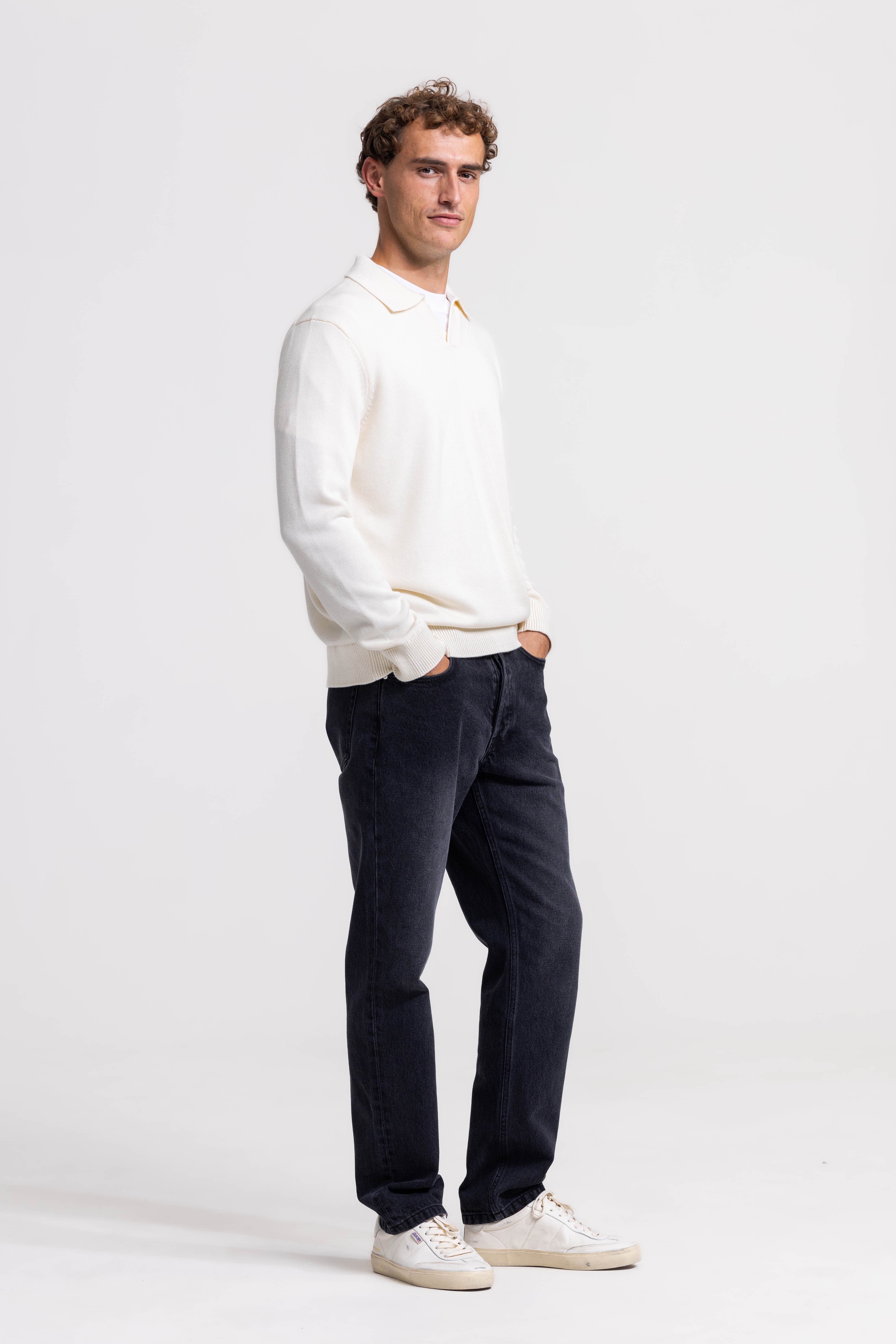 Losgebreide Polo - Off White