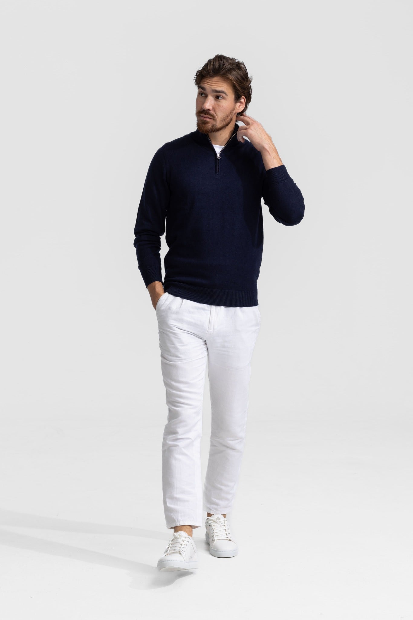 Navy quarter zip