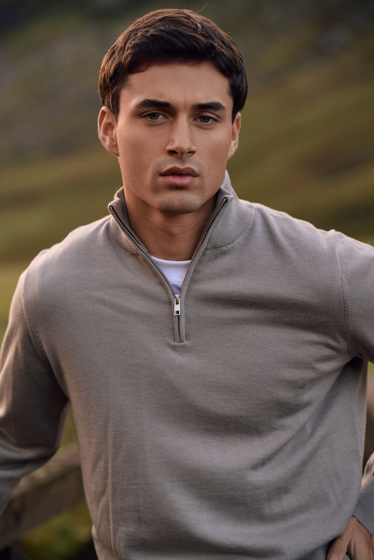 Quarter-zip - Taupe