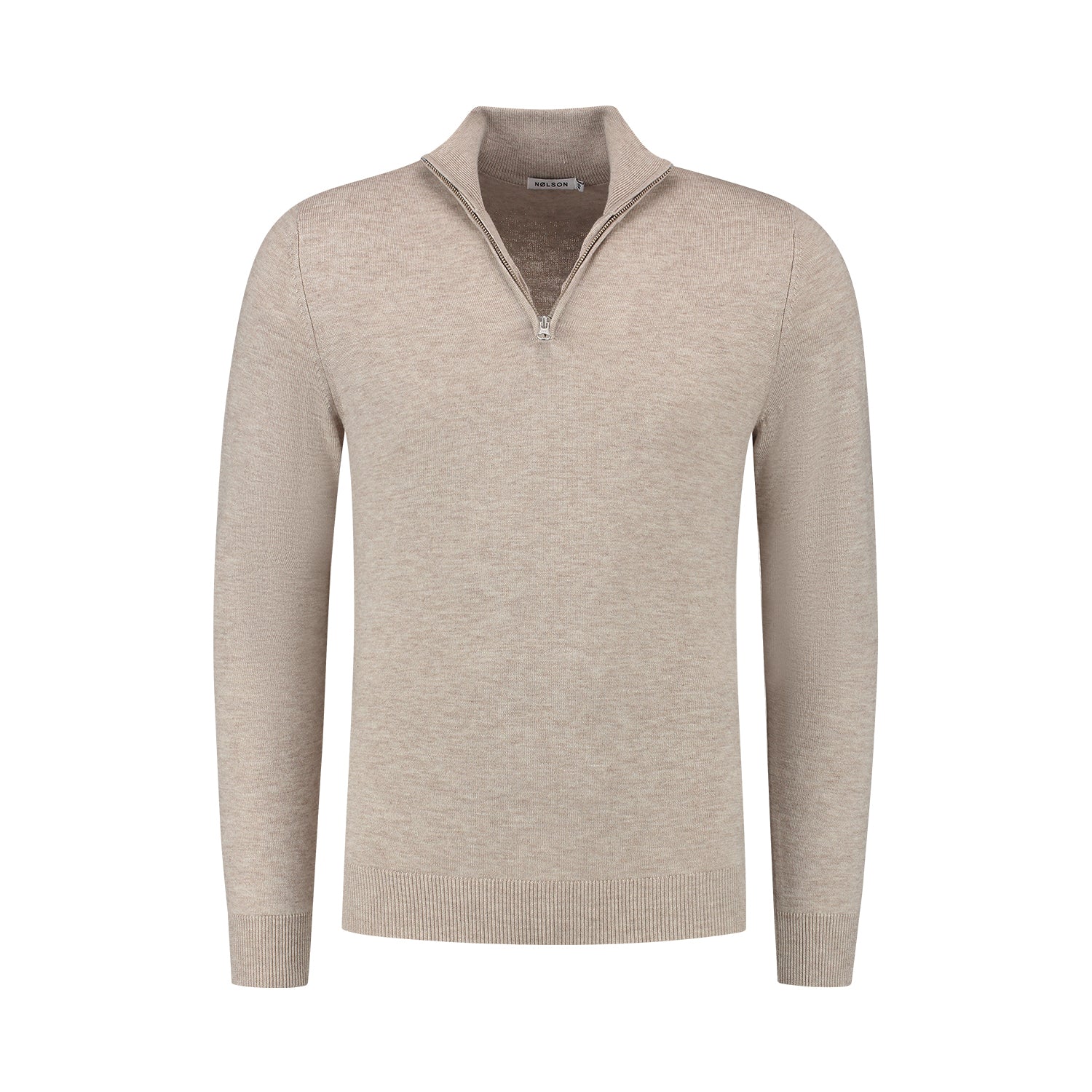 Quarter-zip Beige Sweater