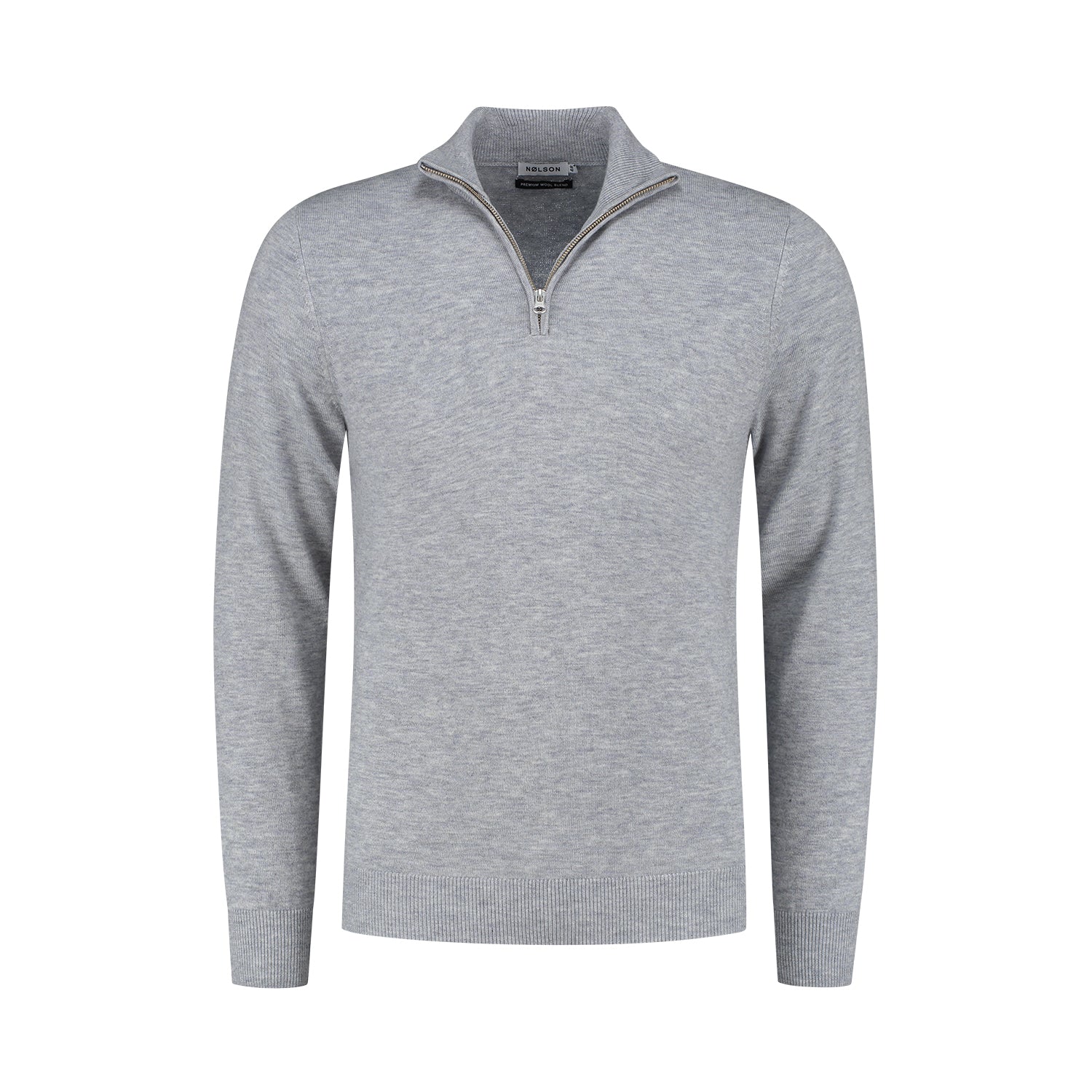 Quarter-zip Grey Sweater