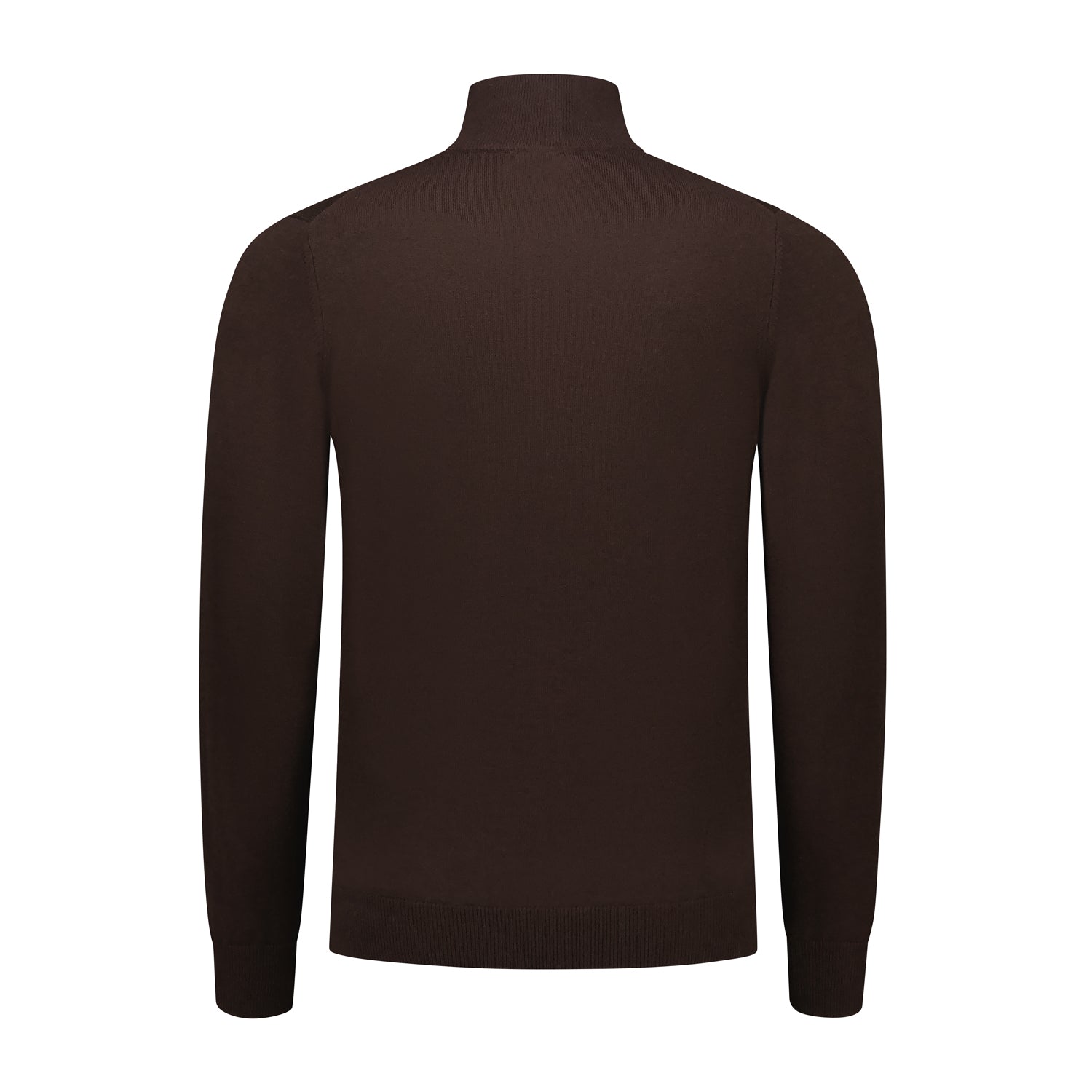 Quarter-zip Chocolate Brown Sweater