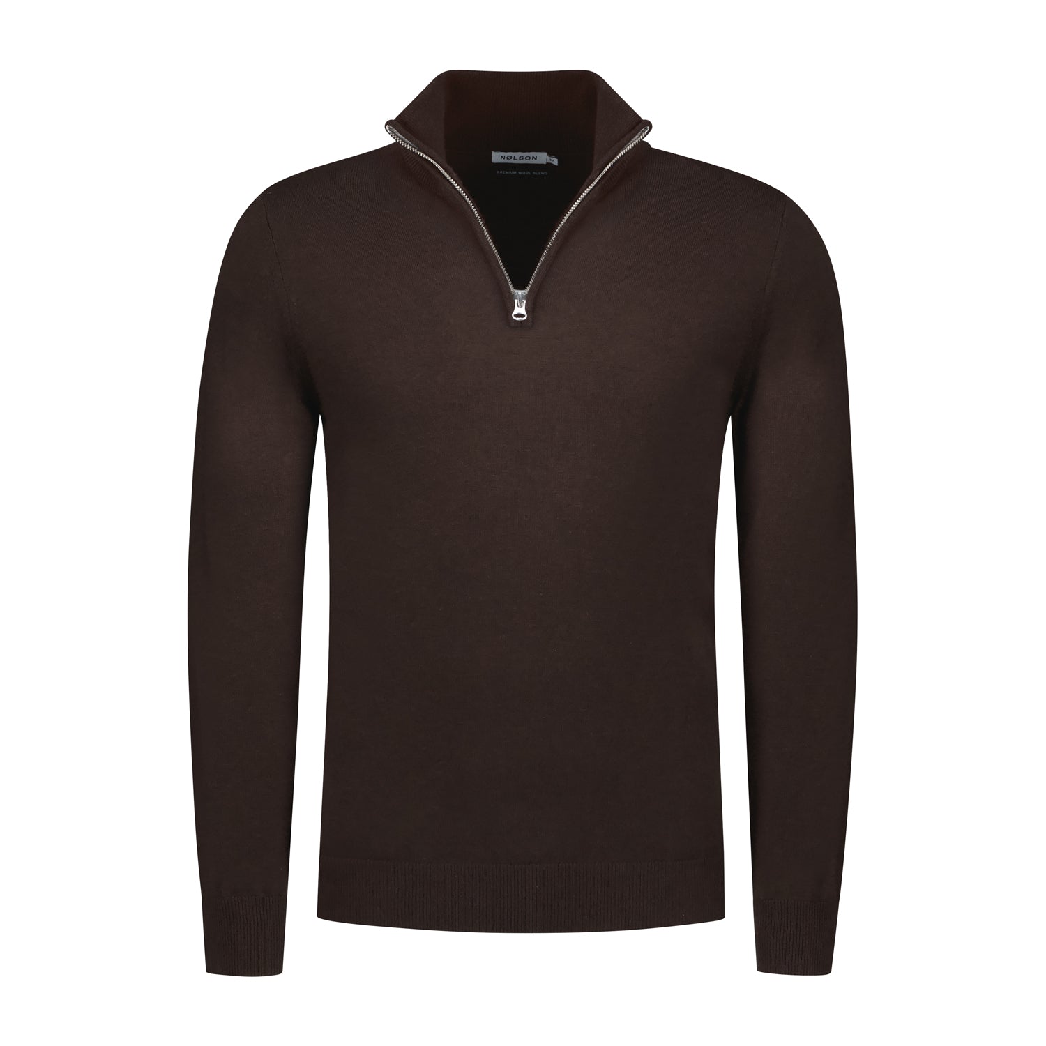 Quarter-zip Chocolate Brown Sweater