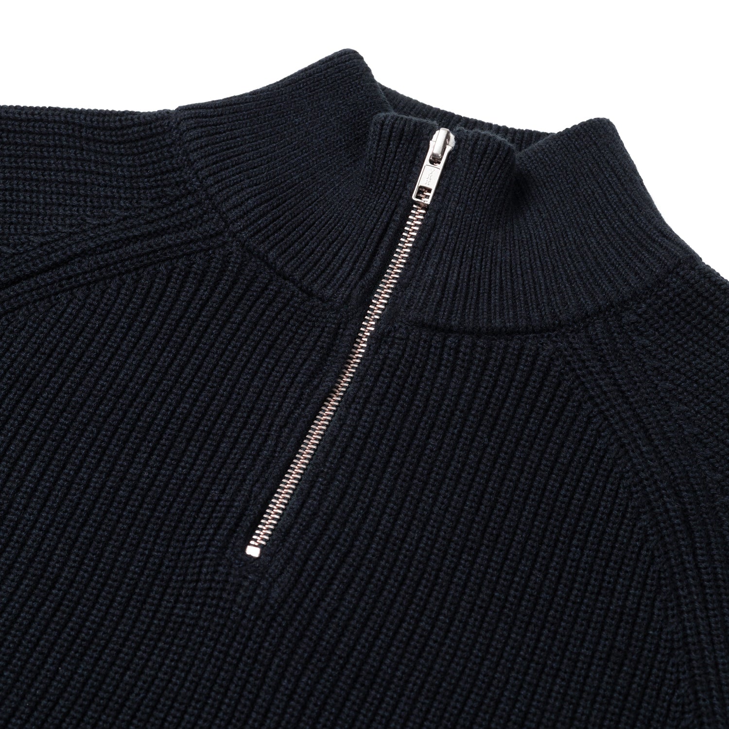 Rib Quarter-Zip Dark Blue