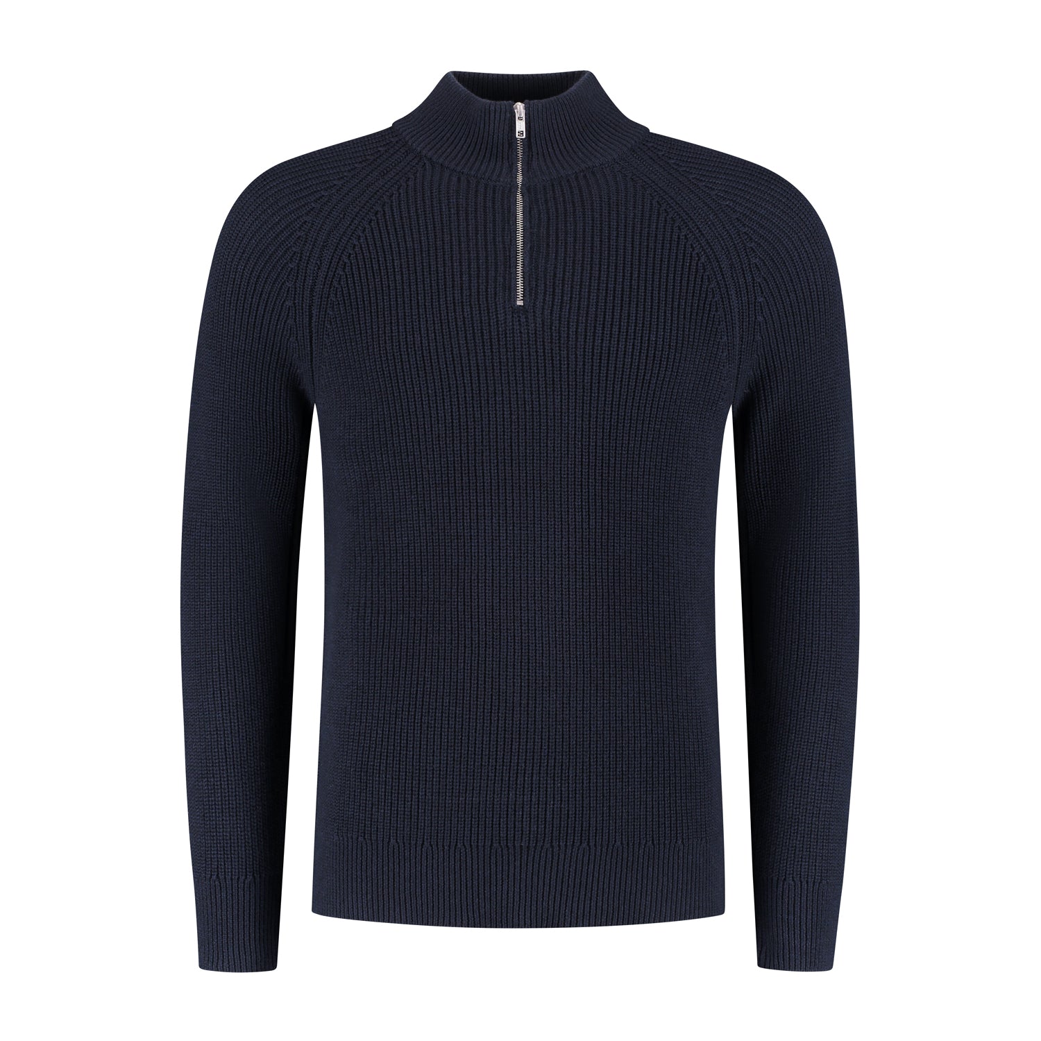 Rib Quarter-Zip Dark Blue