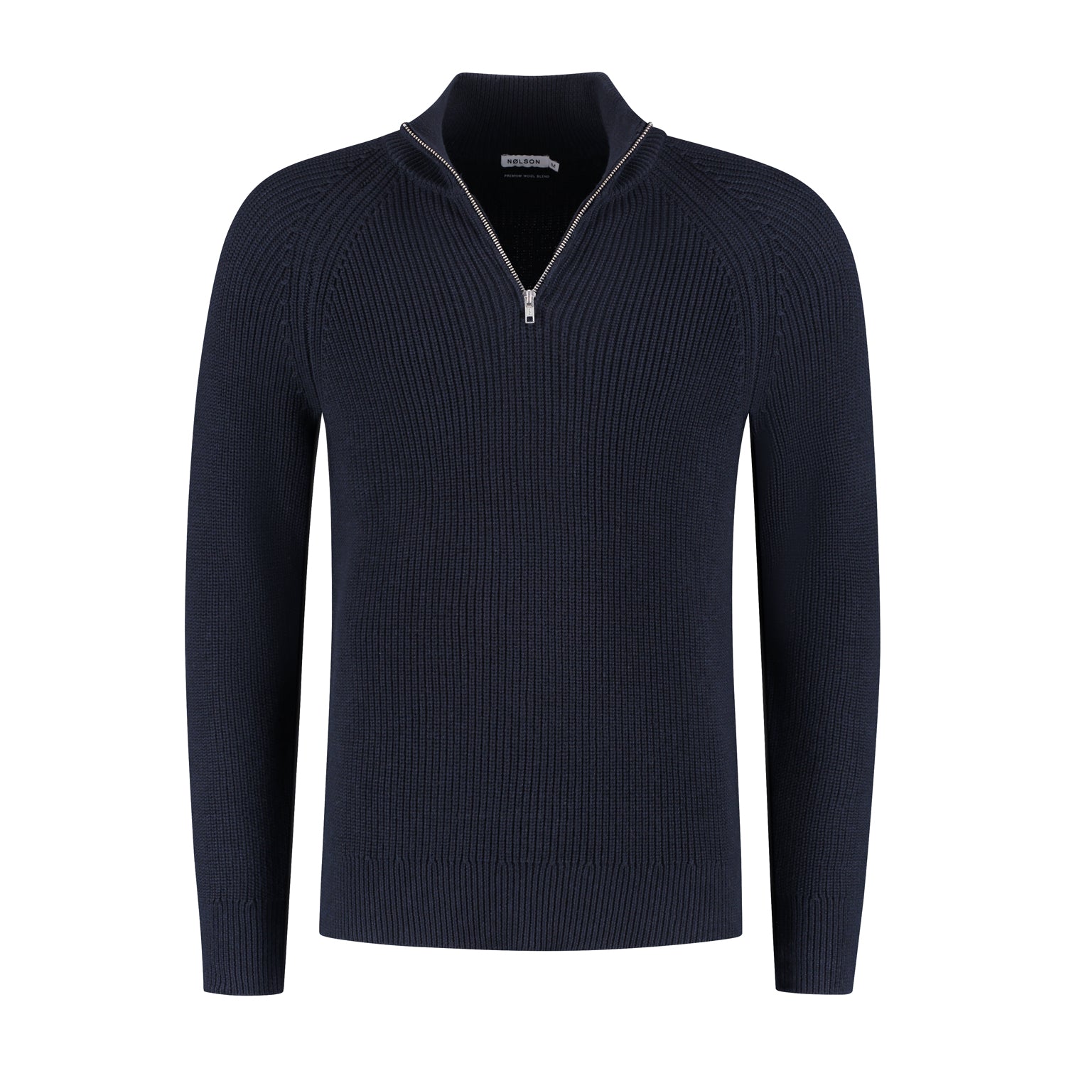 Rib Quarter-Zip Dark Blue