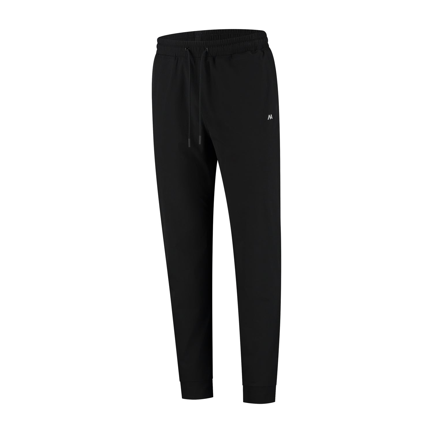 Men's long black sports pants. Stylish and comfortable sports pants for any workout in a black colour.