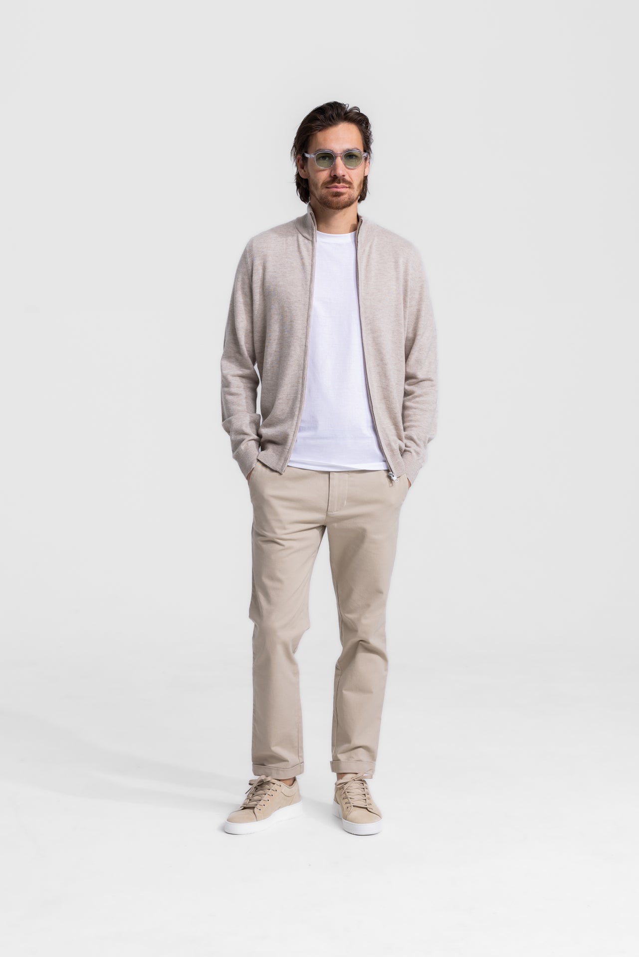 beige cardigan for men