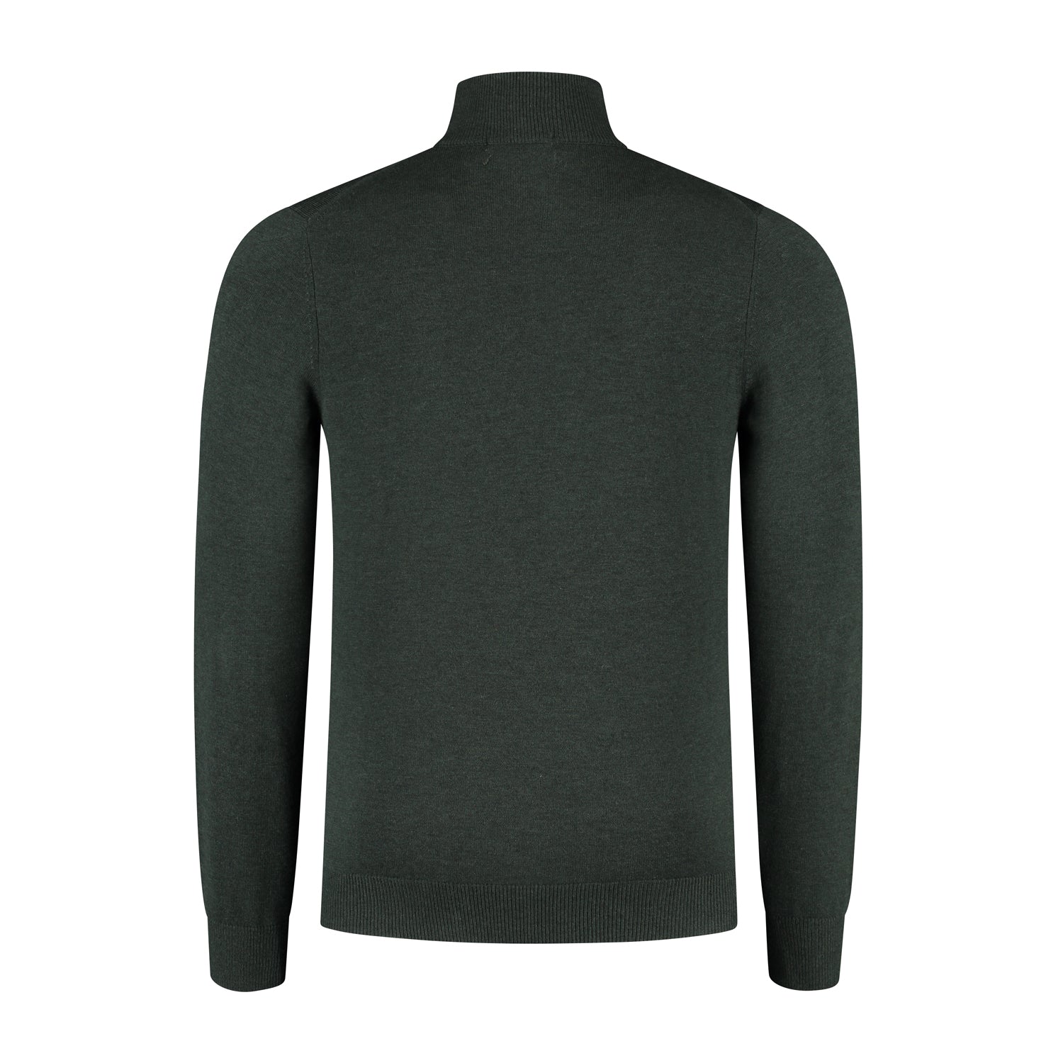 Men's green sweater or quarter zip. Stylish and comfortable sweater for any event in a dark green colour.