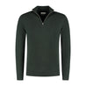 Men's green sweater or quarter zip. Stylish and comfortable sweater for any event in a dark green colour.