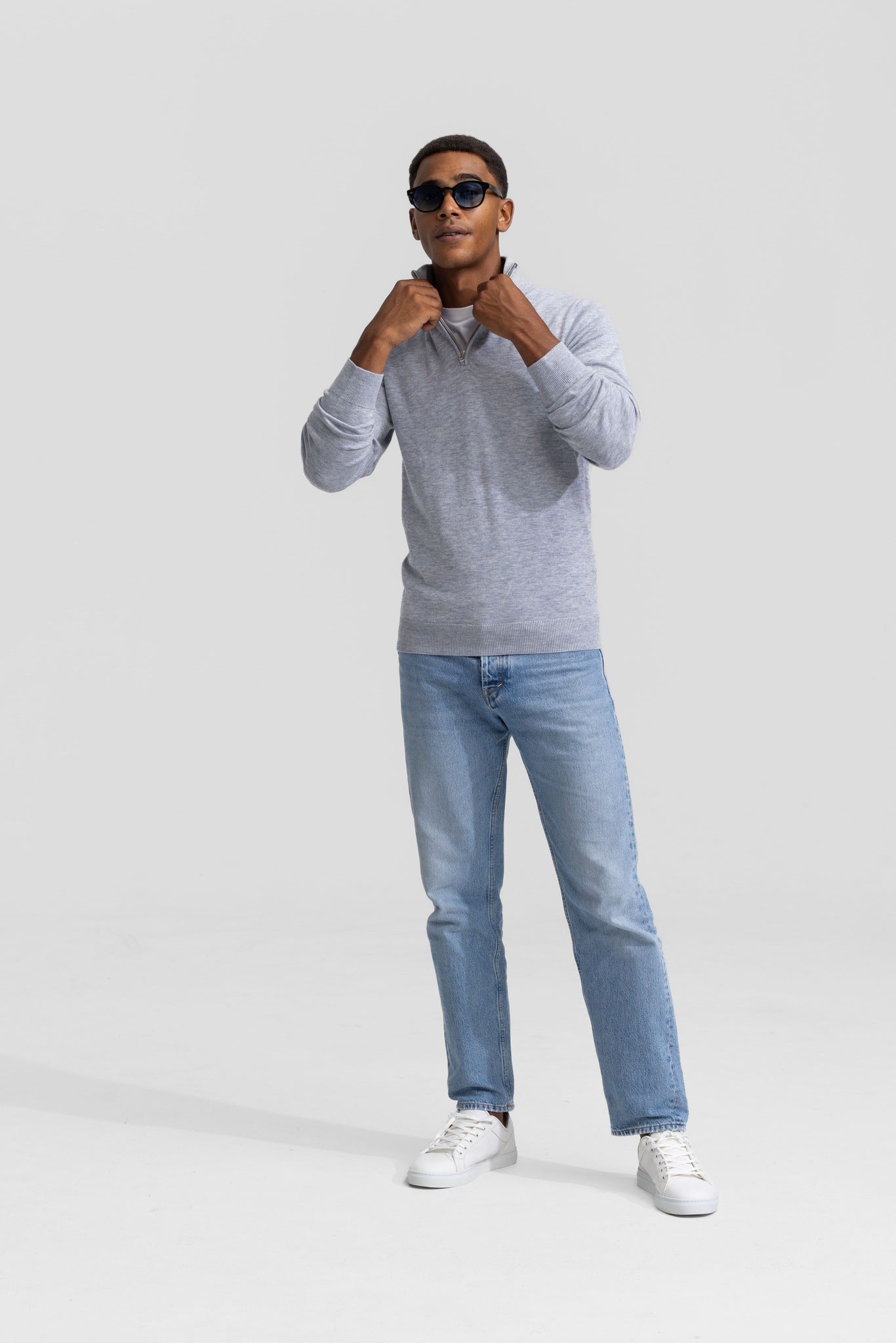grey quarterzip